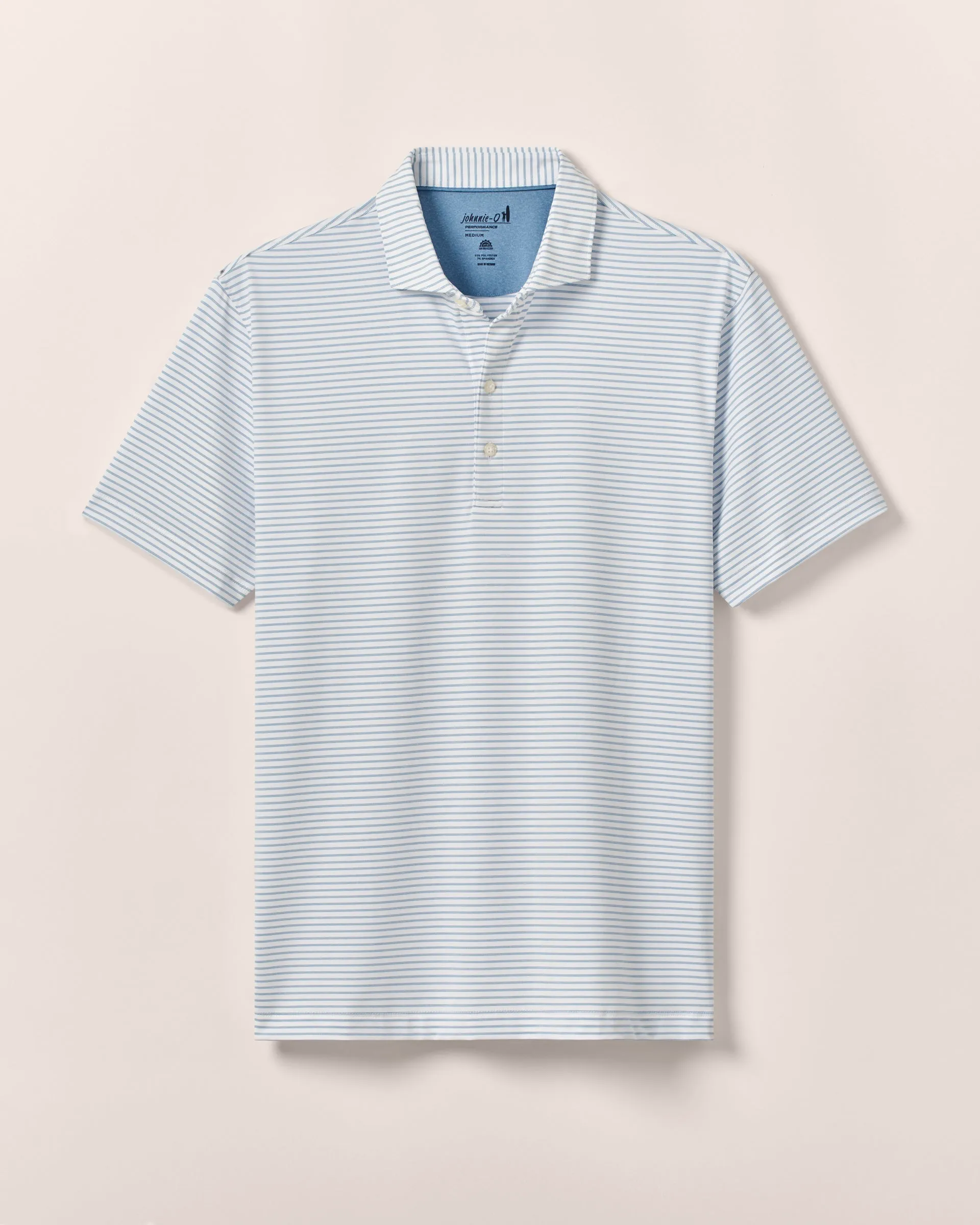 PerryGolf Performance Jersey Polo - Michael Stripe sold by Johnnie-O
