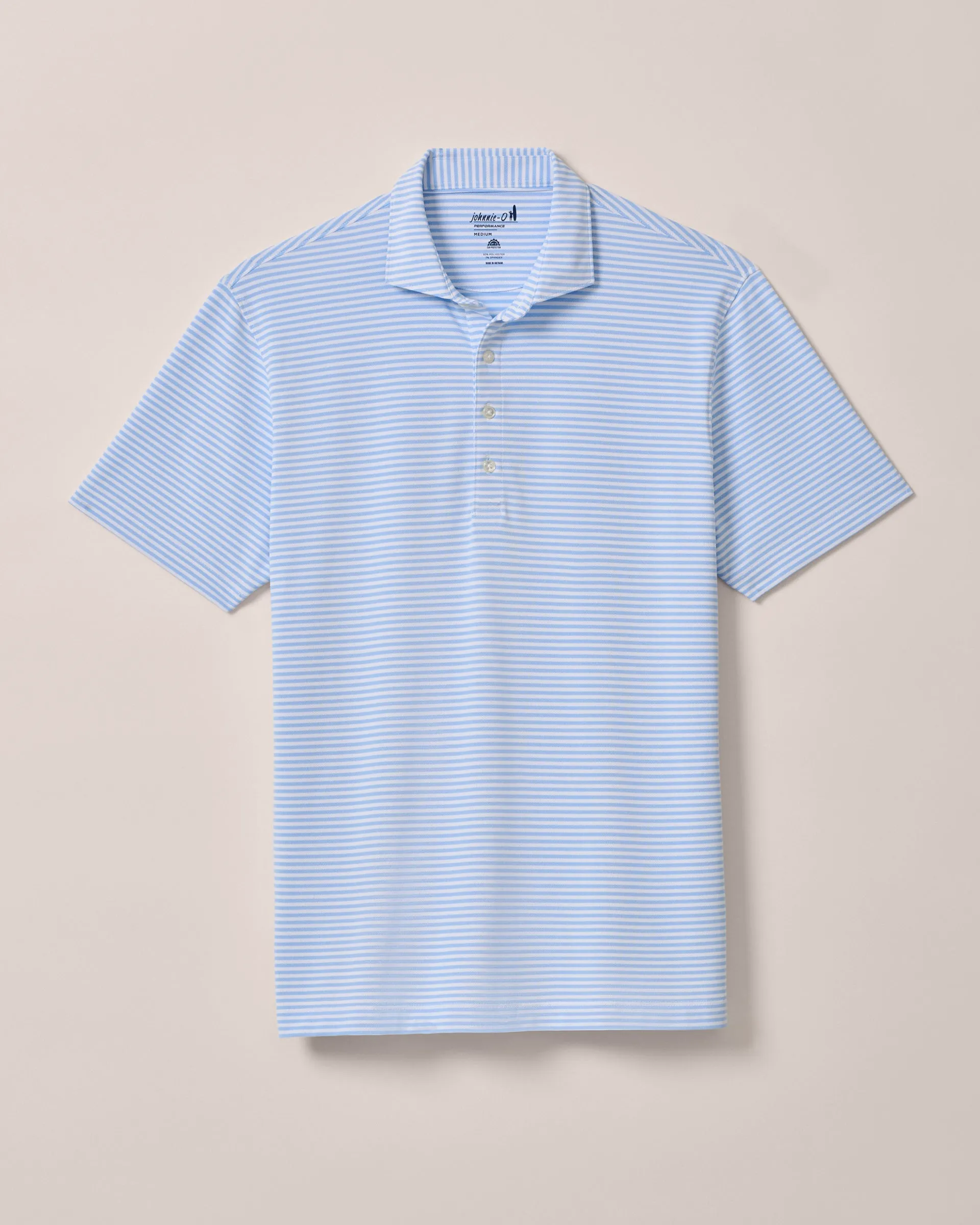 PerryGolf Performance Mesh Polo - Stetson Stripe sold by Johnnie-O