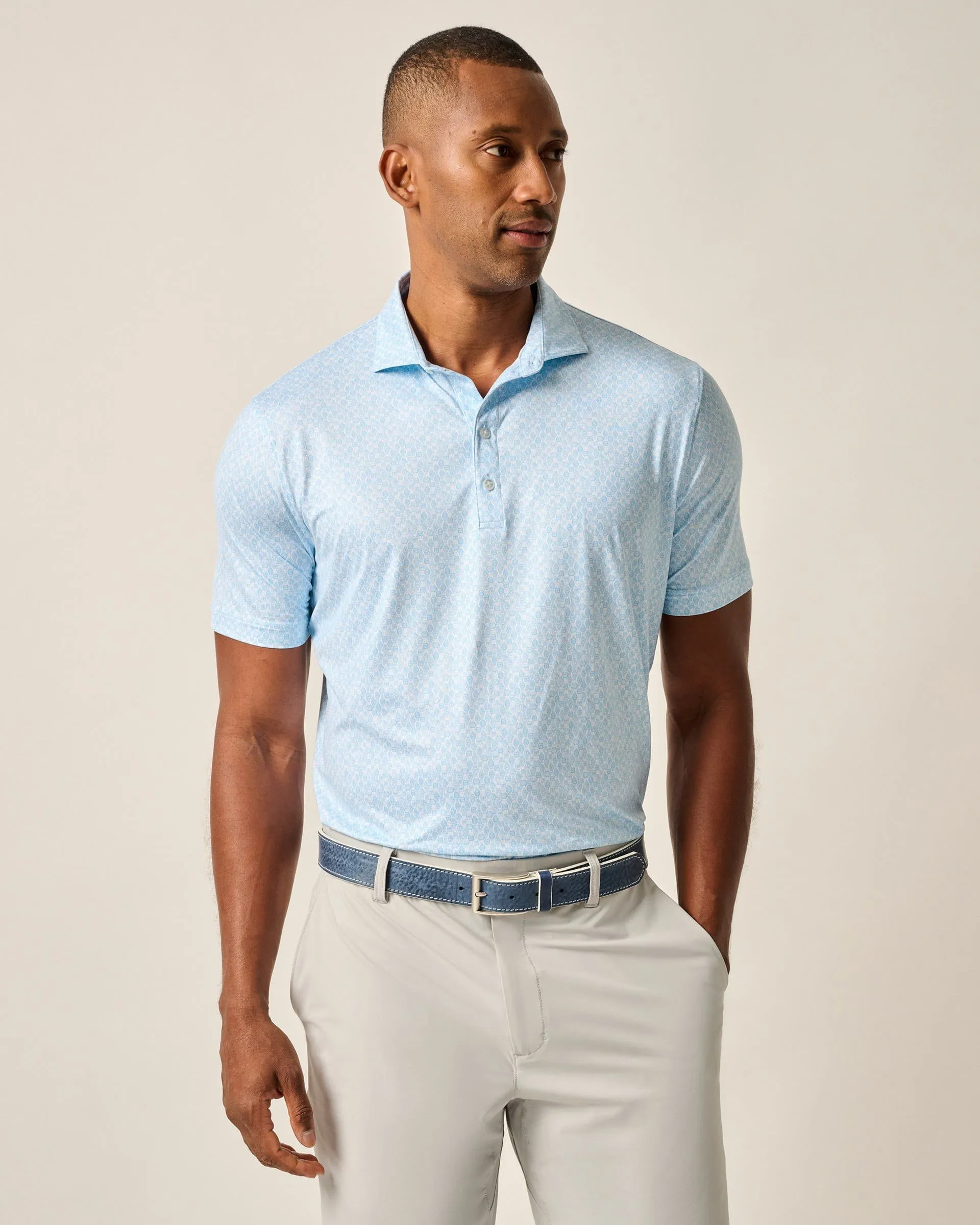 Featherweight Performance Polo - It's About Time sold by Johnnie-O