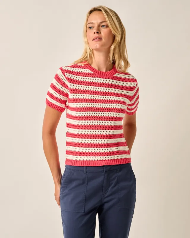 Aubrey Short Sleeve Cotton Sweater sold by Johnnie-O