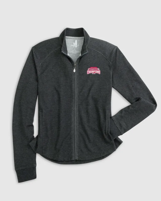 Women's Ohio State Tomi Full Zip Jacket - 2024 CFP Champions Logo sold by Johnnie-O