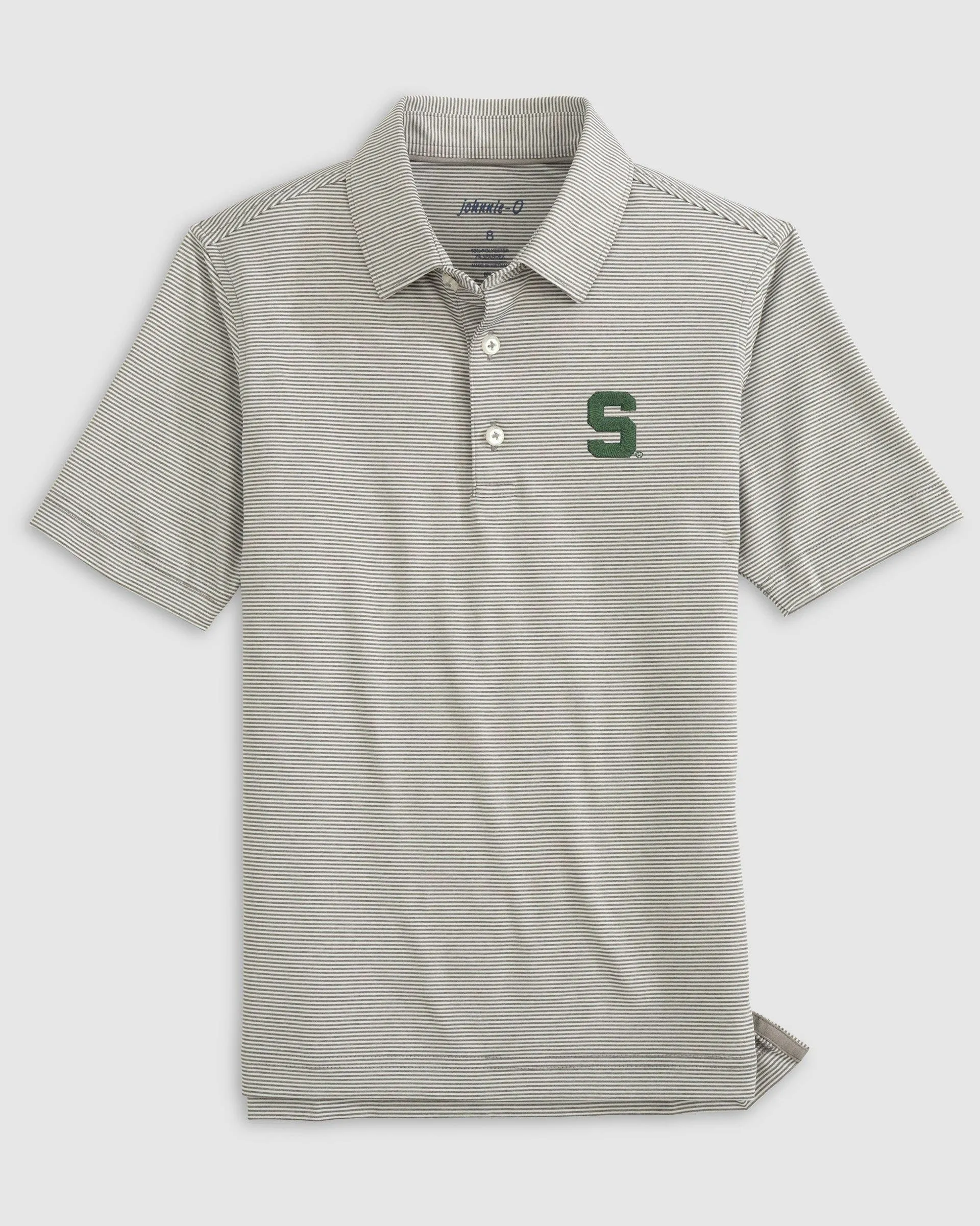Michigan State Lyndonn Jr. Striped Jersey Performance Polo - S Logo sold by Johnnie-O product image thumbnail 4