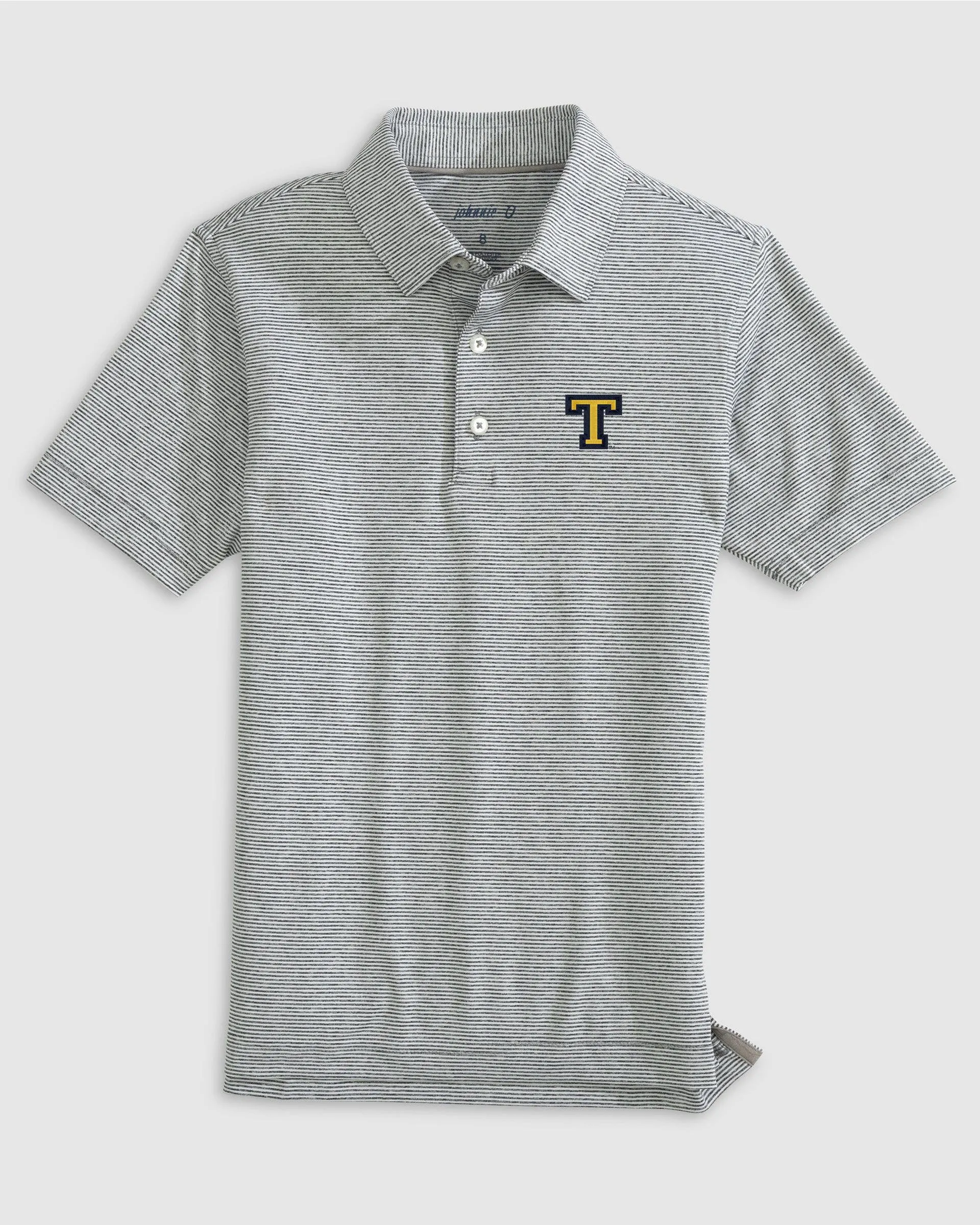 Trinity Lyndonn Jr. Striped Jersey Performance Polo sold by Johnnie-O