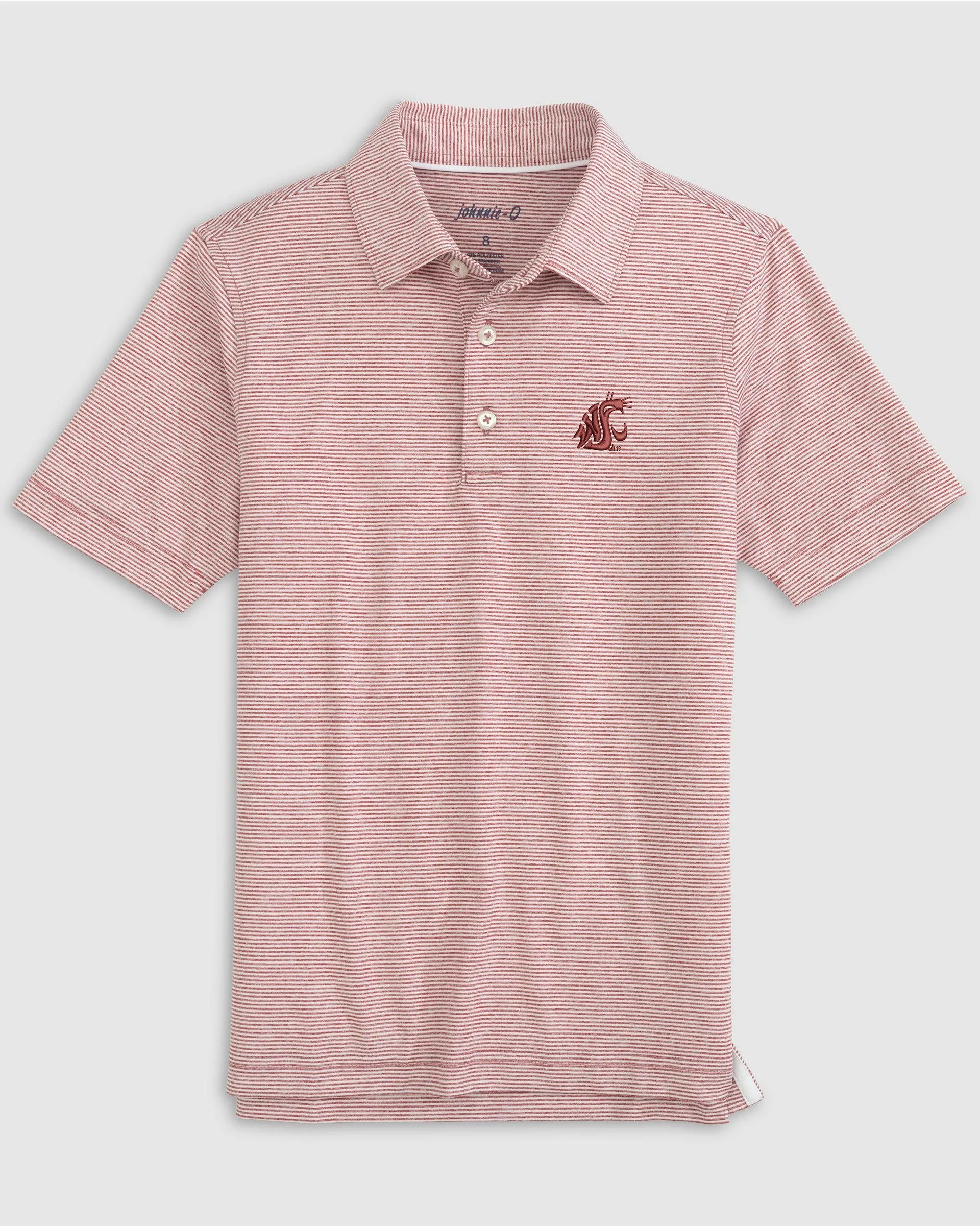 Washington State Lyndonn Jr. Striped Jersey Performance Polo sold by Johnnie-O product image thumbnail 5