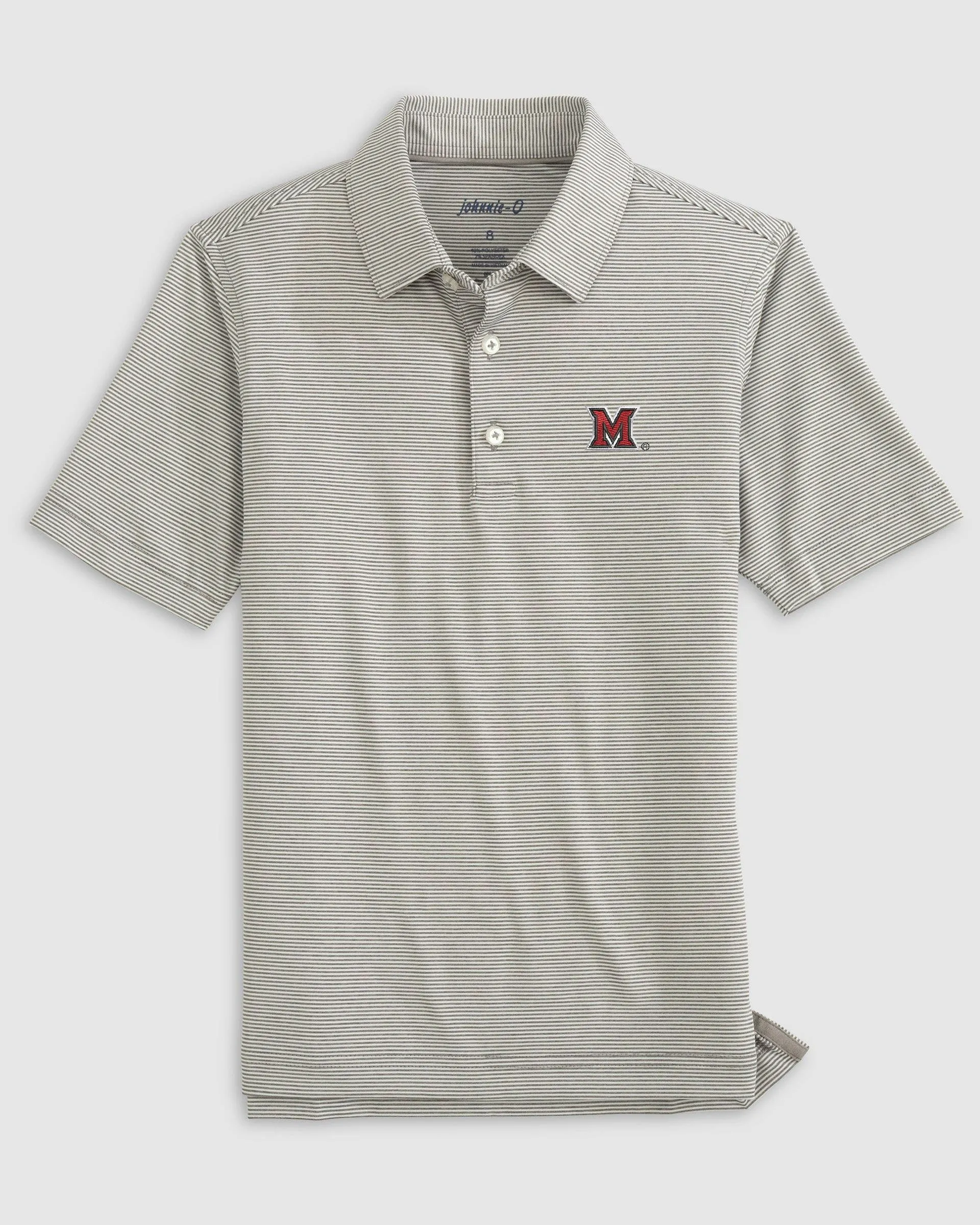 Miami of Ohio Lyndonn Jr. Striped Jersey Performance Polo sold by Johnnie-O product image thumbnail 5