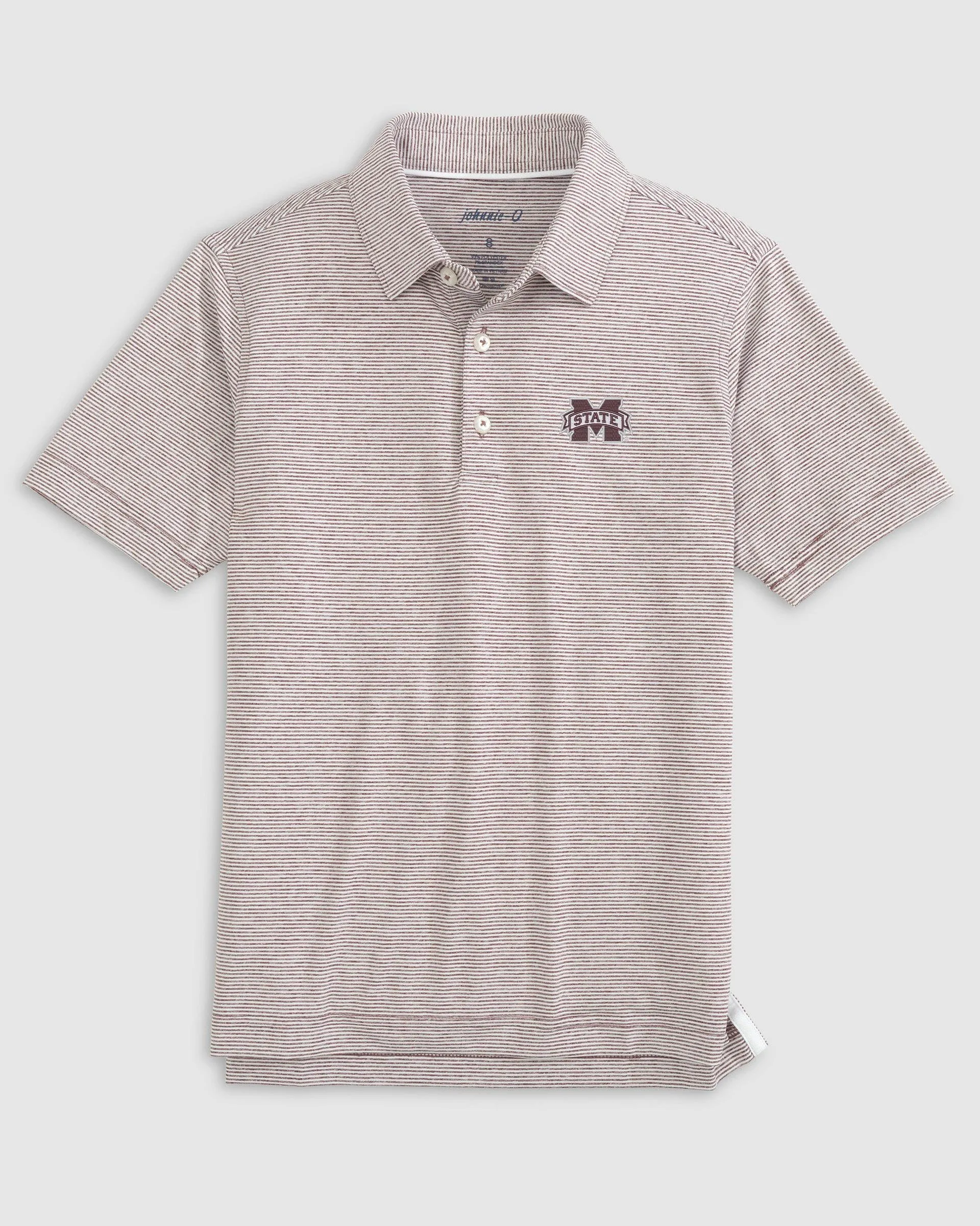 Mississippi State Lyndonn Jr. Striped Jersey Performance Polo sold by Johnnie-O product image thumbnail 5