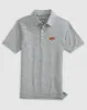 Oklahoma State University Lyndonn Jr. Striped Jersey Performance Polo sold by Johnnie-O