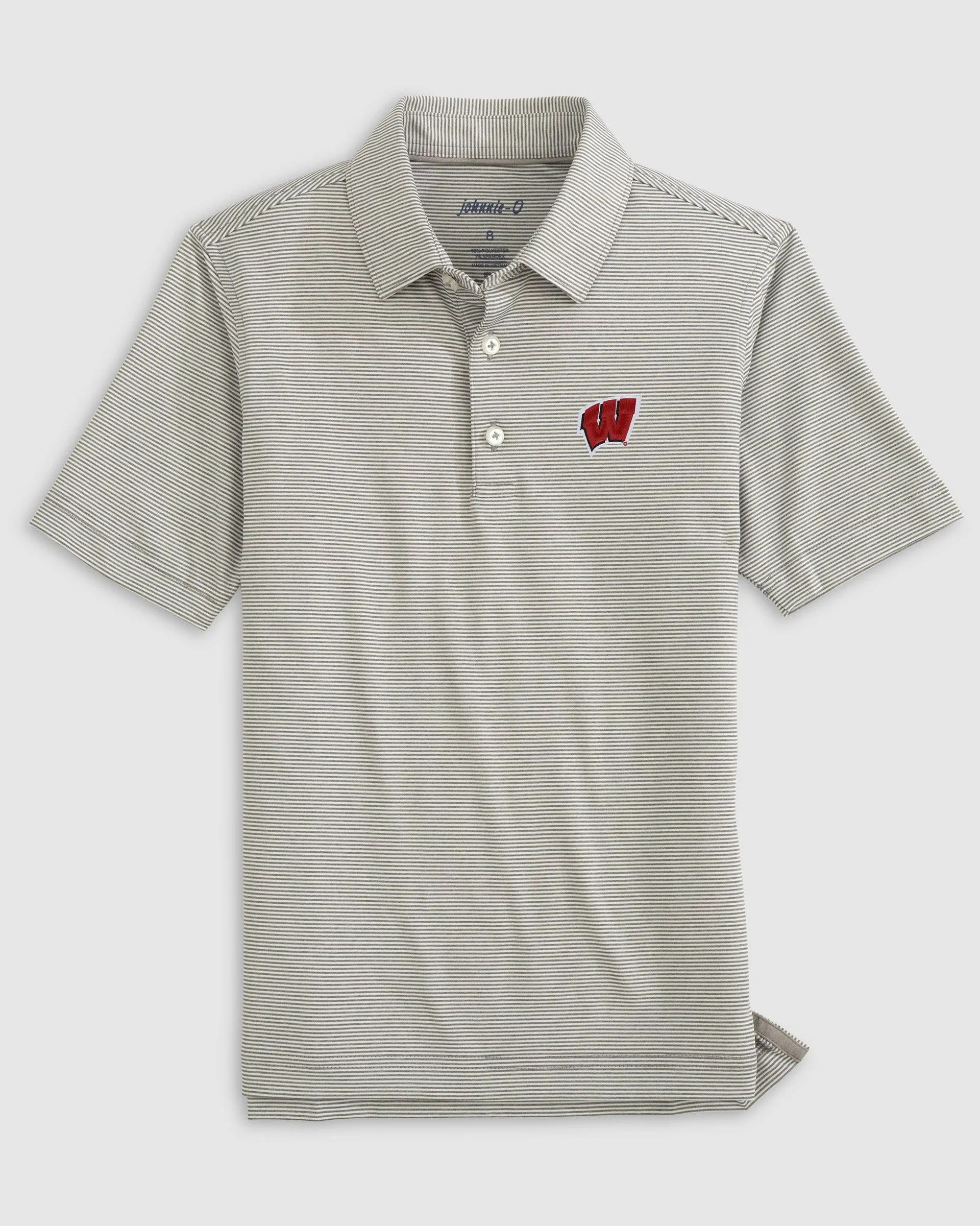 Wisconsin Lyndonn Jr. Striped Jersey Performance Polo sold by Johnnie-O product image thumbnail 5
