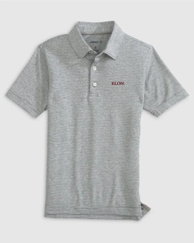 Elon Lyndonn Jr. Striped Jersey Performance Polo sold by Johnnie-O