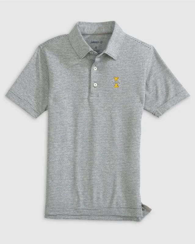 Idaho Lyndonn Jr. Striped Jersey Performance Polo sold by Johnnie-O