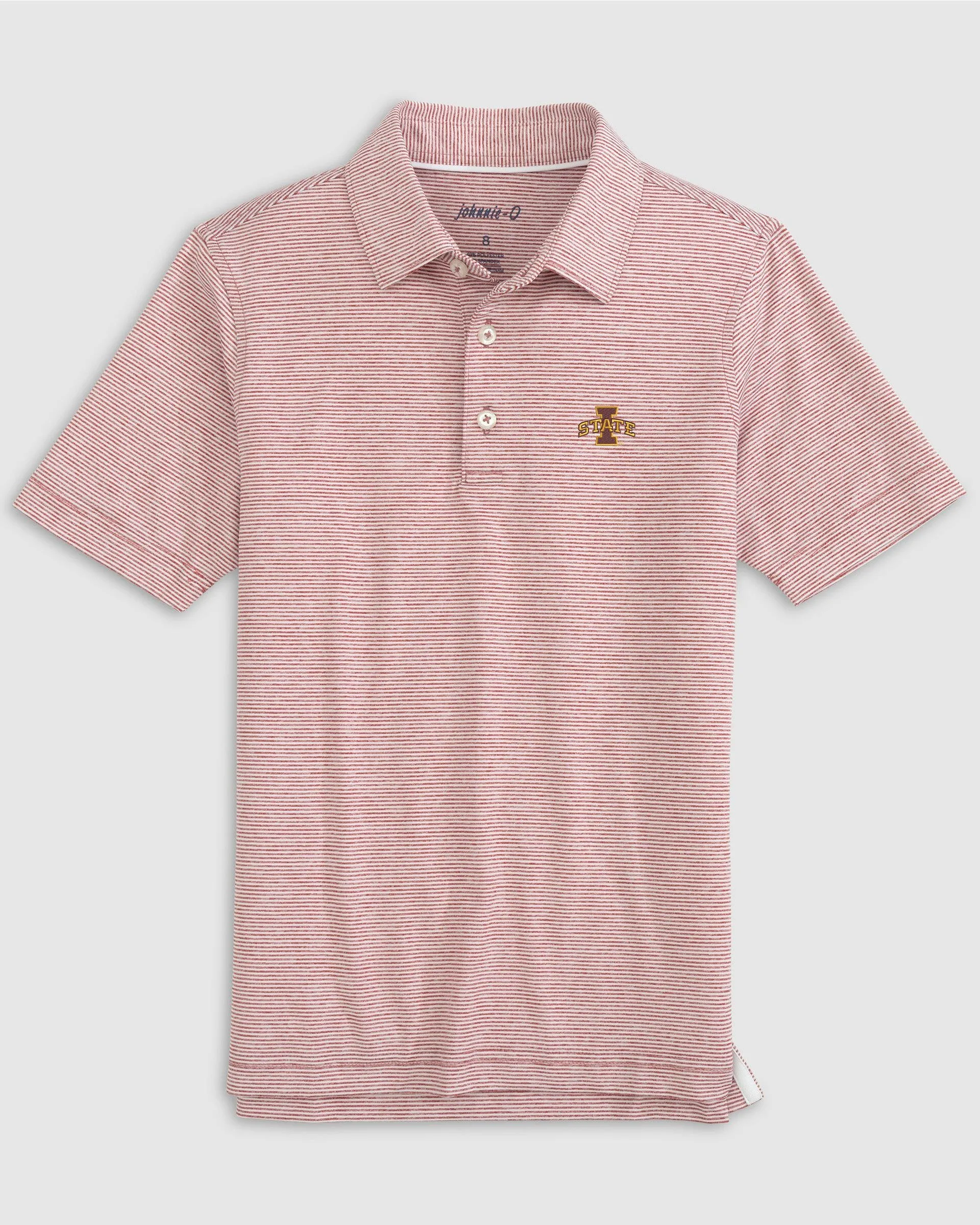 Iowa State Lyndonn Jr. Striped Jersey Performance Polo sold by Johnnie-O product image thumbnail 5