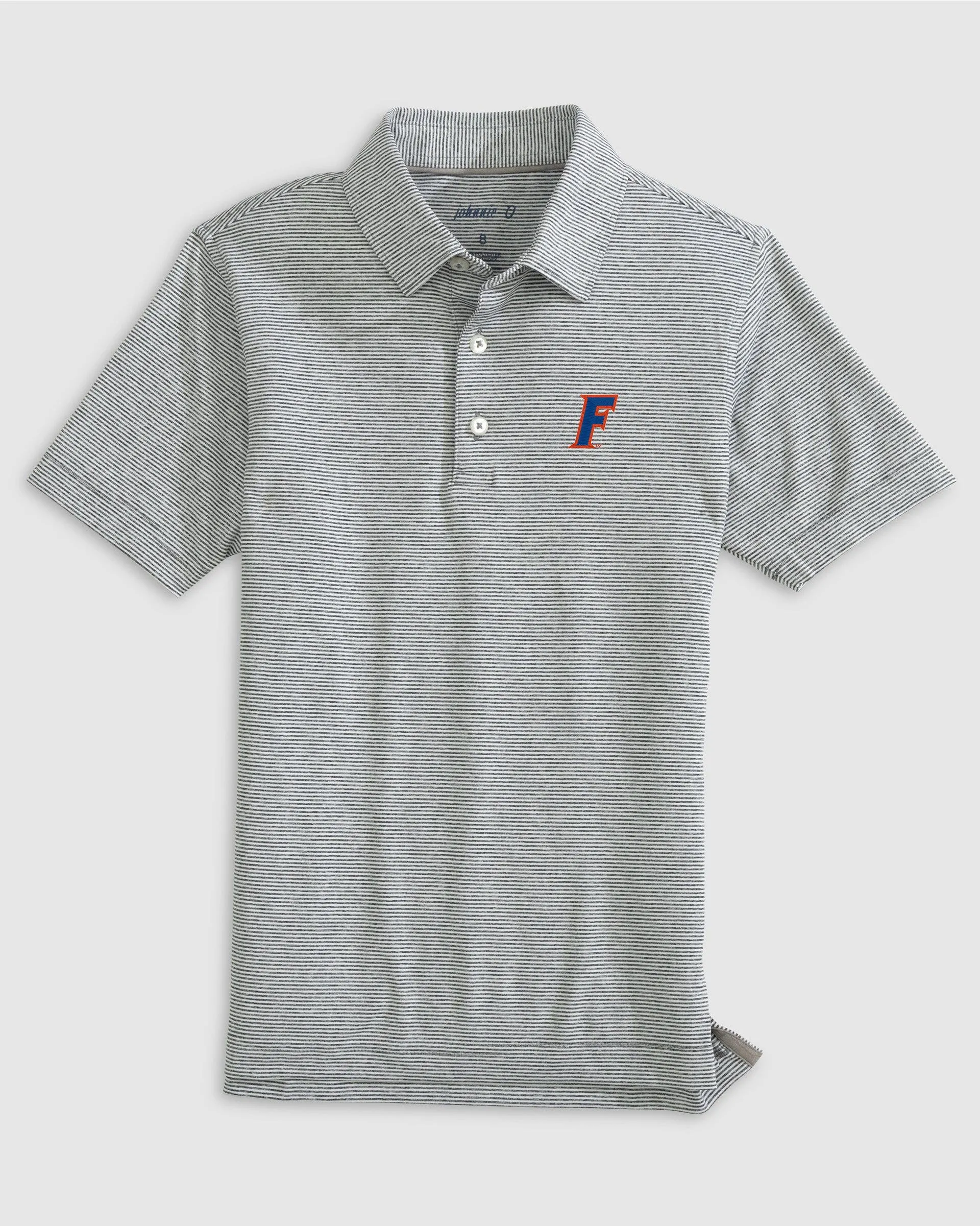 Florida Lyndonn Jr. Striped Jersey Performance Polo - F Logo sold by Johnnie-O