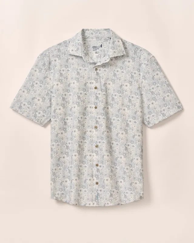 Big & Tall Short Sleeve Hangin' Out Knit Button Down Shirt - Kayce sold by Johnnie-O