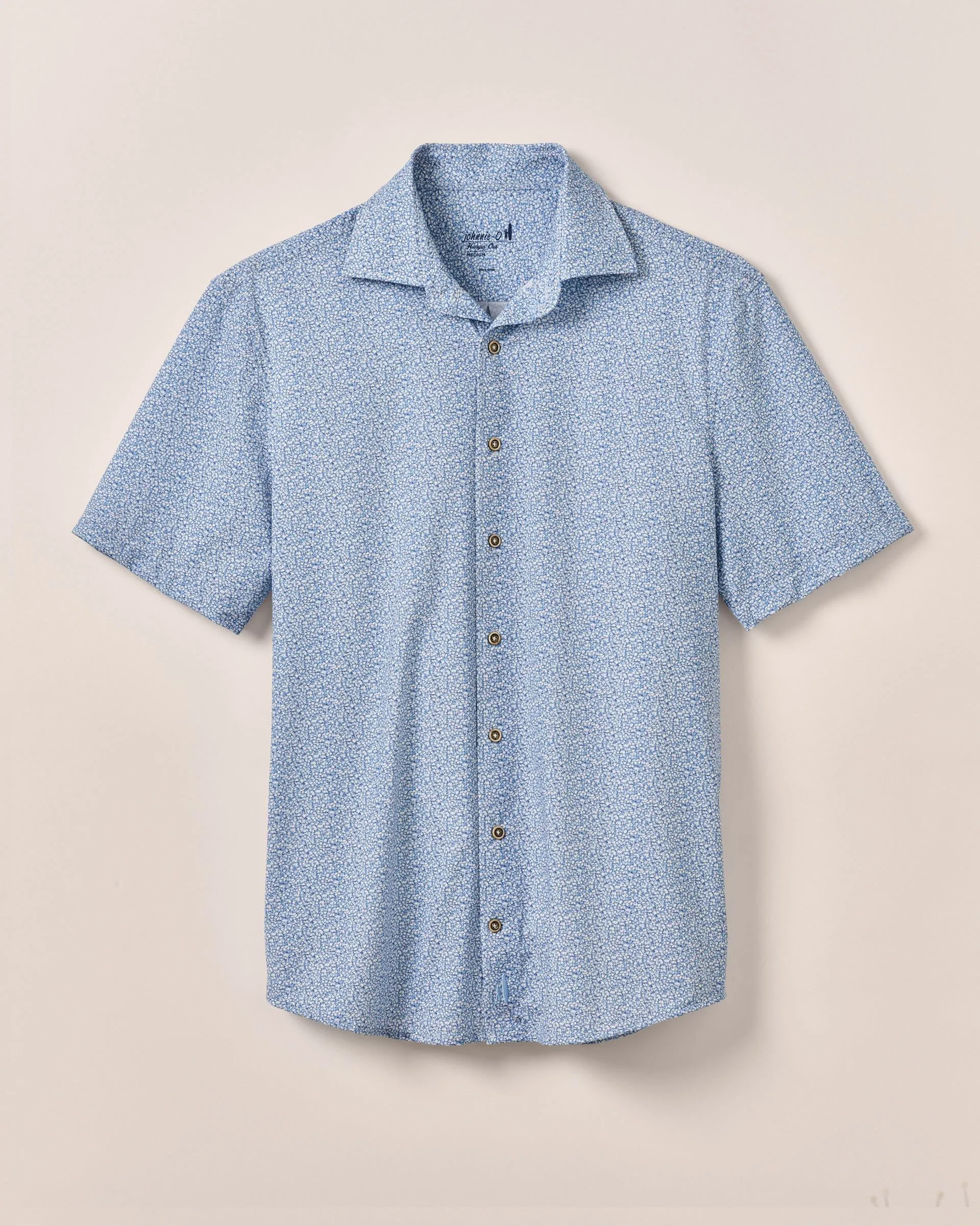 Big & Tall Short Sleeve Hangin' Out Knit Button Down Shirt - Waylan sold by Johnnie-O