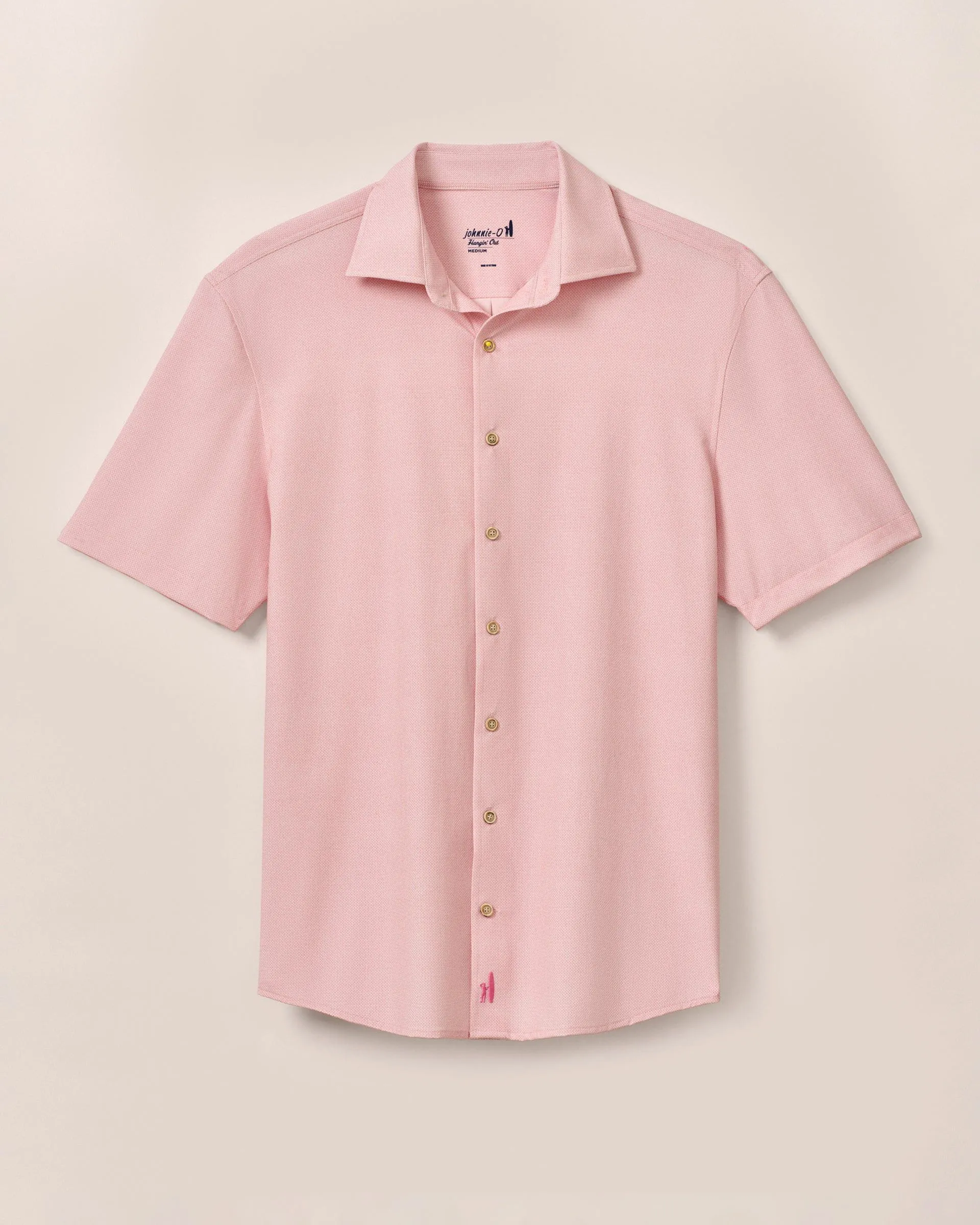 Big & Tall Short Sleeve Hangin' Out Knit Button Down Shirt - Spielman sold by Johnnie-O