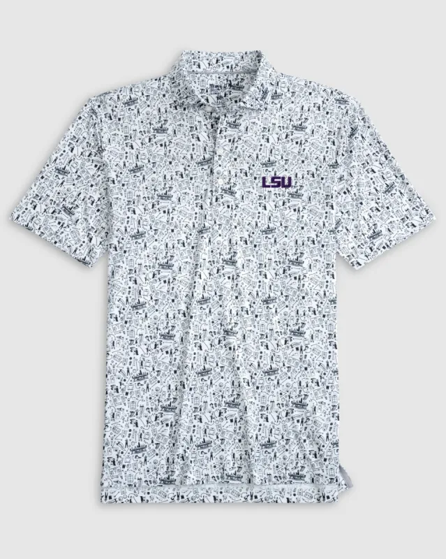 Louisiana State Hoop There It Is Performance Jersey Polo sold by Johnnie-O