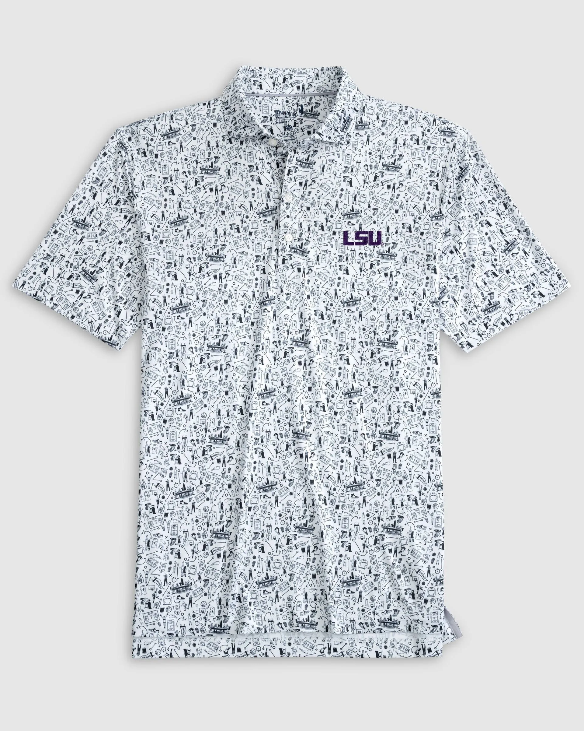 Louisiana State Hoop There It Is Performance Jersey Polo sold by Johnnie-O