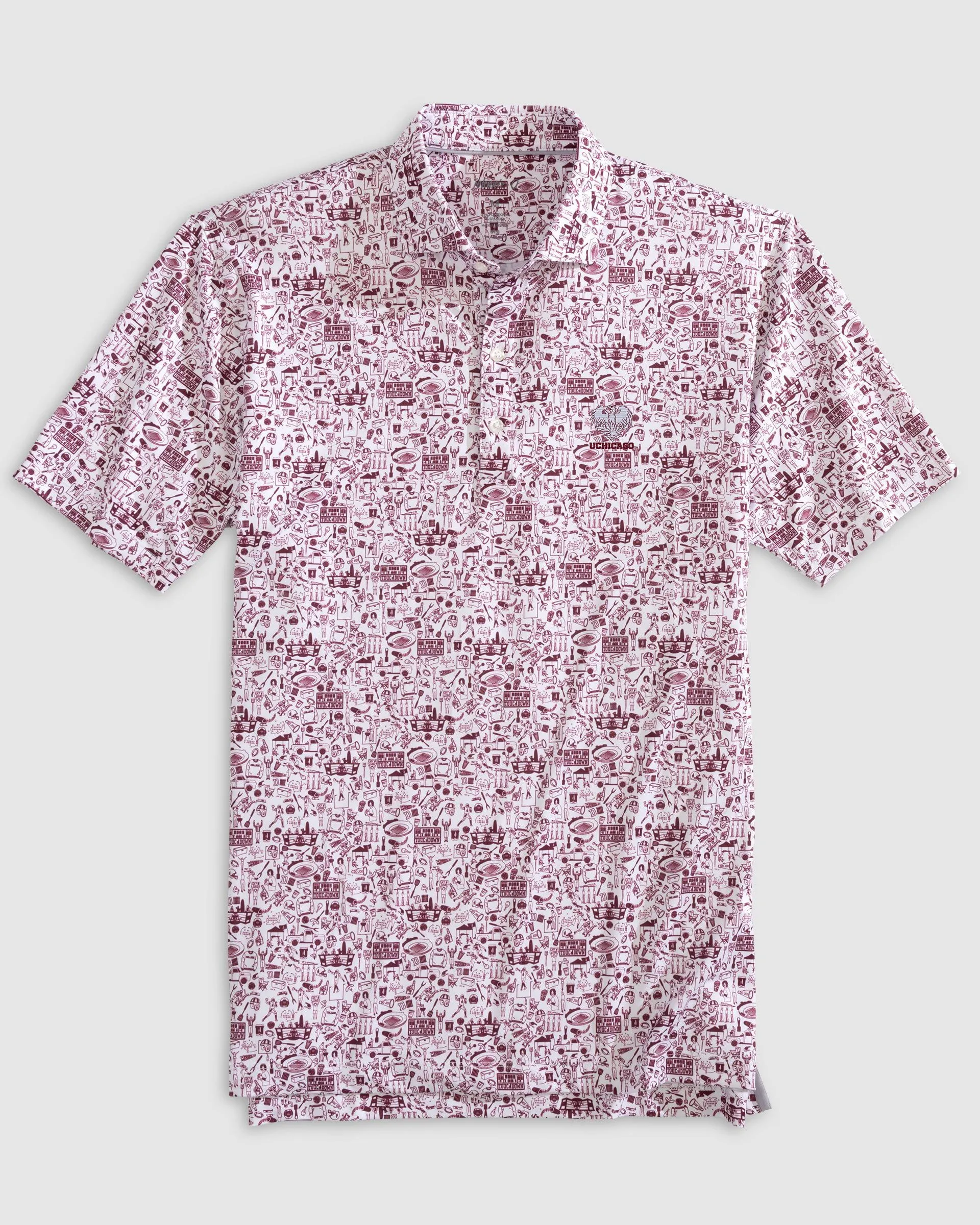 Chicago Tailgater 2.0 Printed Jersey Performance Polo (Copy) sold by Johnnie-O