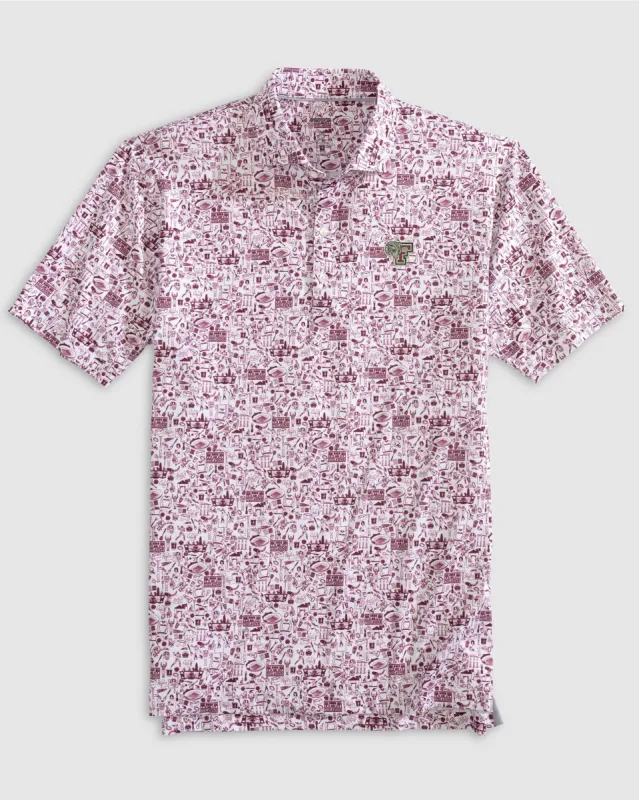 Fordham Tailgater Printed Jersey Performance Polo sold by Johnnie-O
