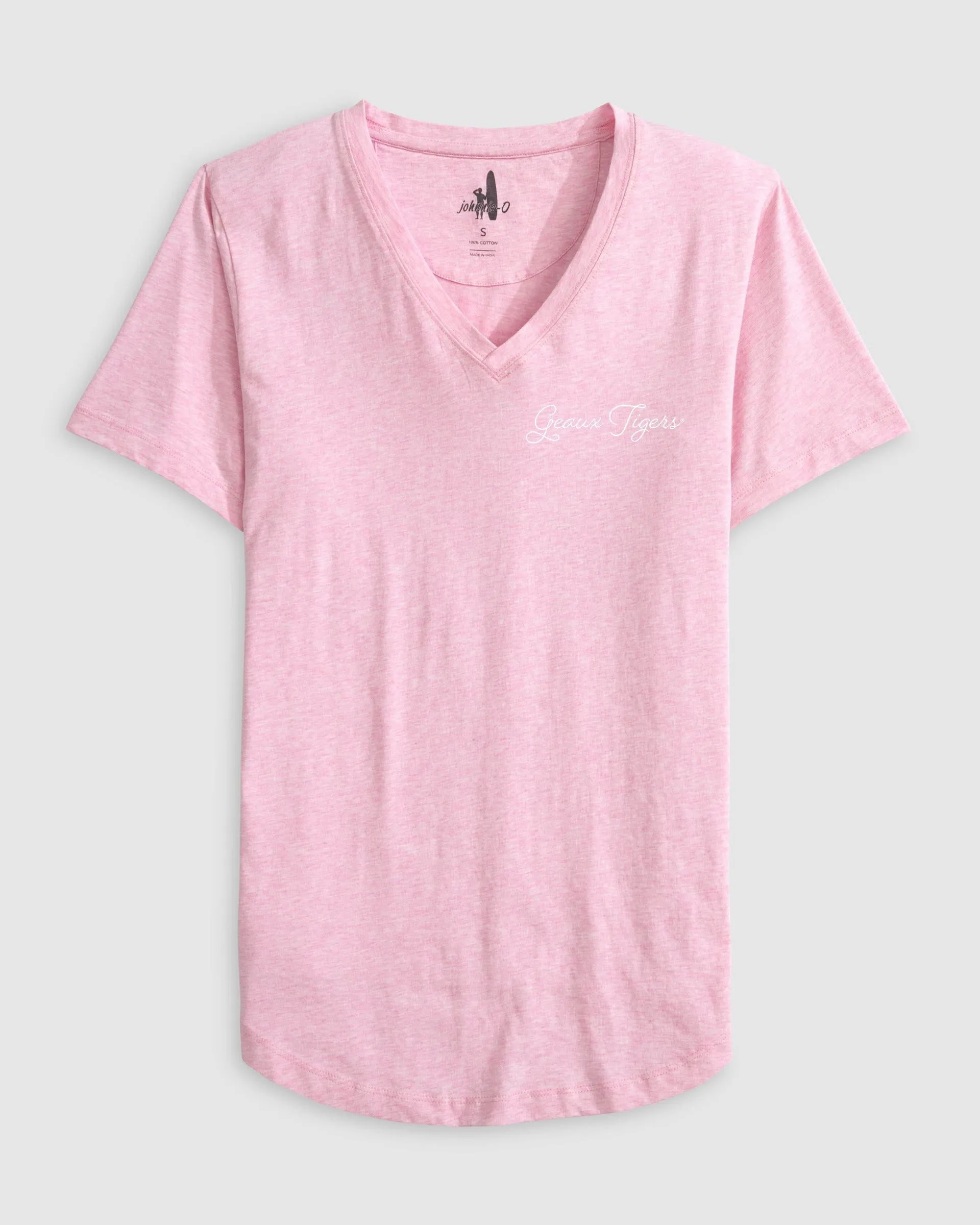 Women's Louisiana State Merediths V-Neck T-Shirt - Geaux Tigers Logo sold by Johnnie-O