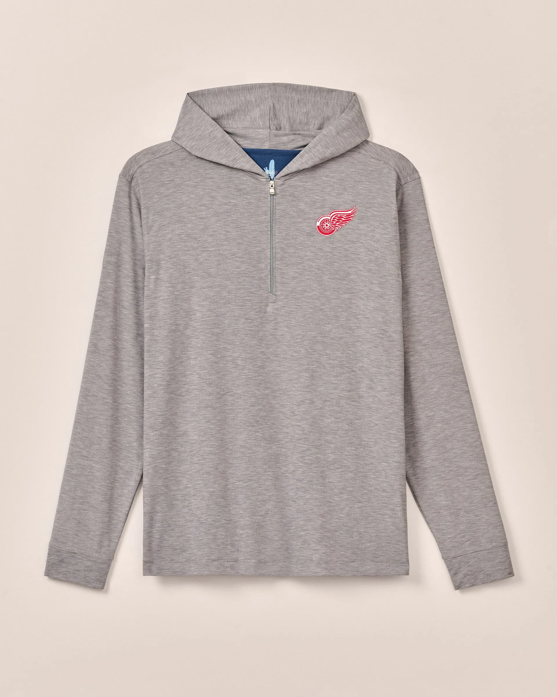 Detroit Redwings Welsey Performance 1/4 Zip Hoodie sold by Johnnie-O