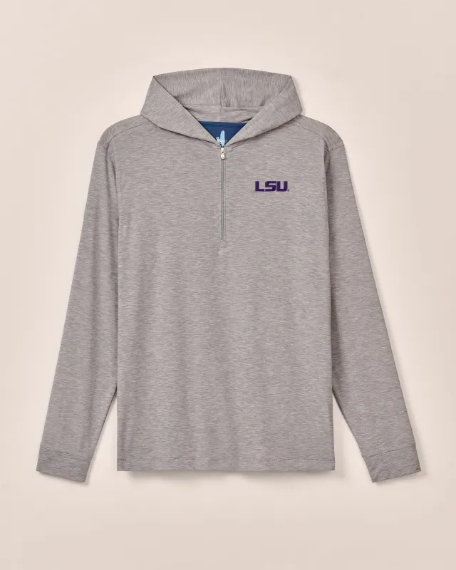 Louisiana State Welsey Performance 1/4 Zip Hoodie sold by Johnnie-O