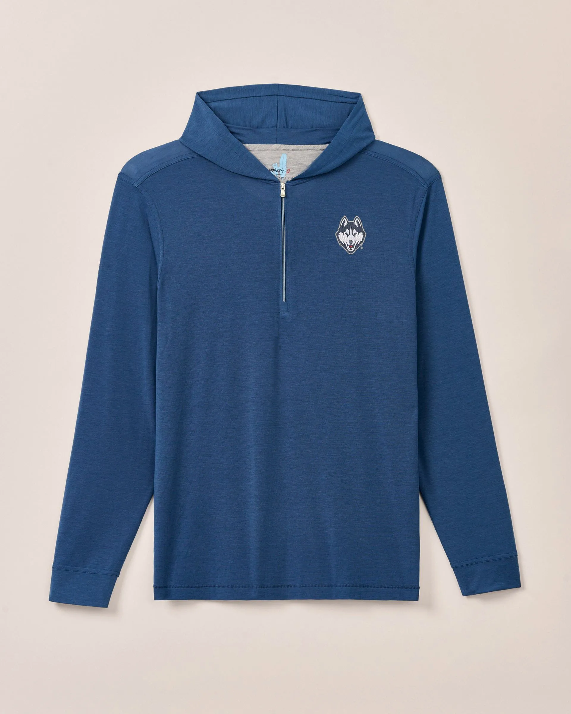 UConn Welsey Performance 1/4 Zip Hoodie sold by Johnnie-O
