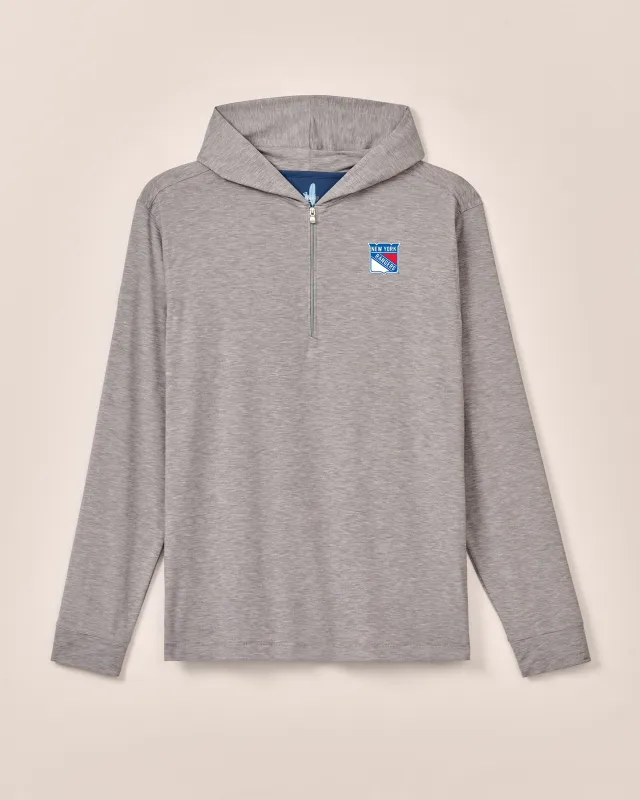 New York Rangers Welsey Performance 1/4 Zip Hoodie sold by Johnnie-O