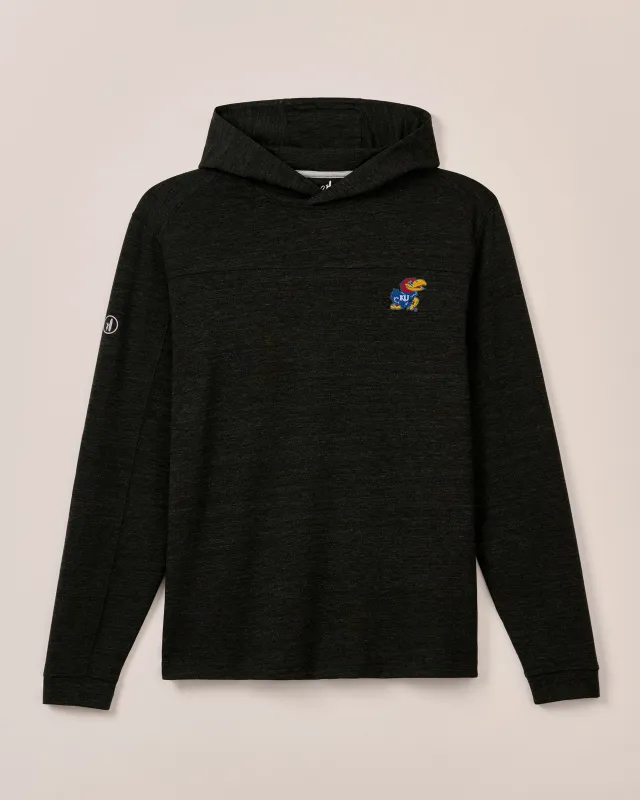 Kansas Remmy Lightweight Performance Hoodie sold by Johnnie-O