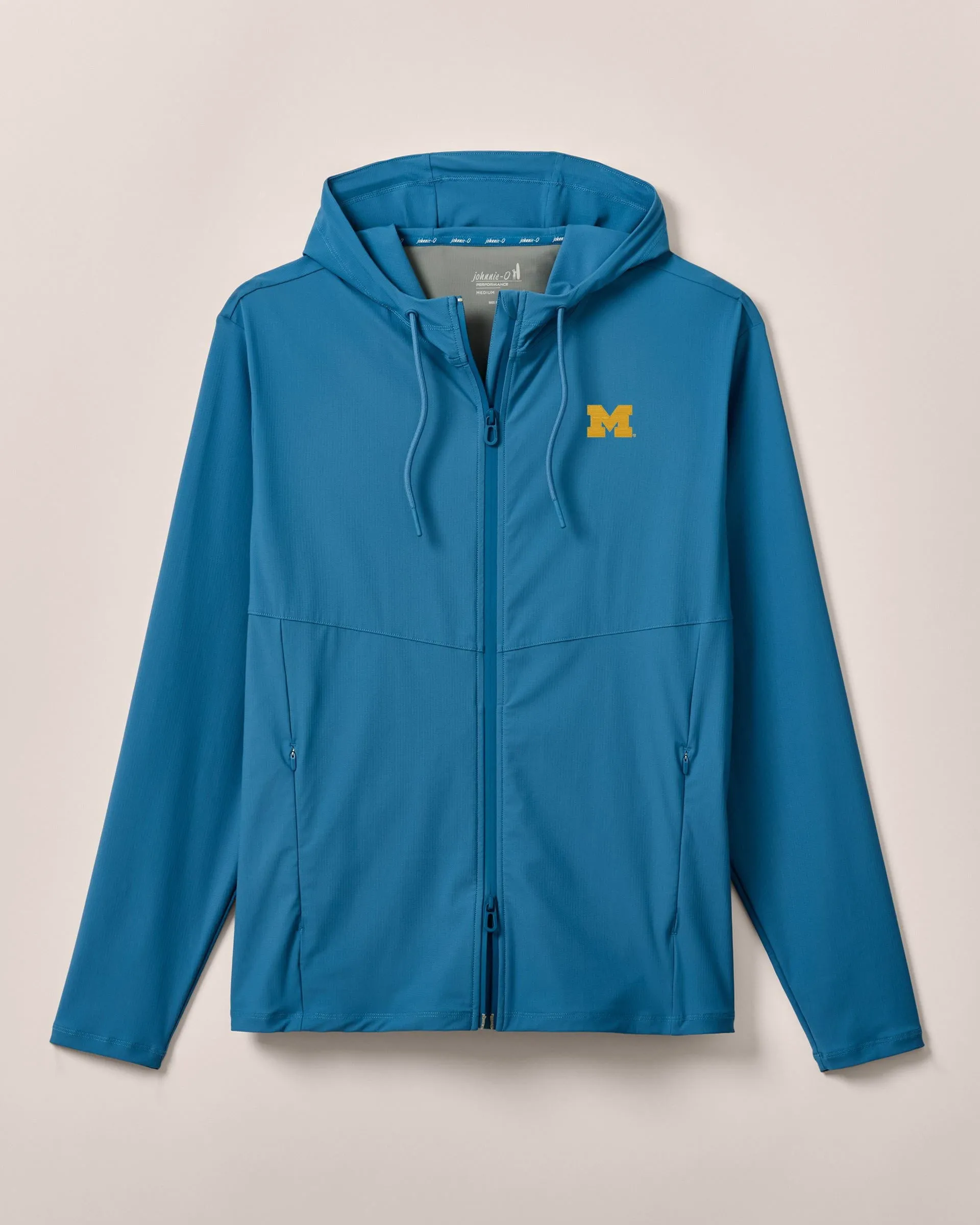 Michigan Marshal Featherweight Hooded Jacket sold by Johnnie-O