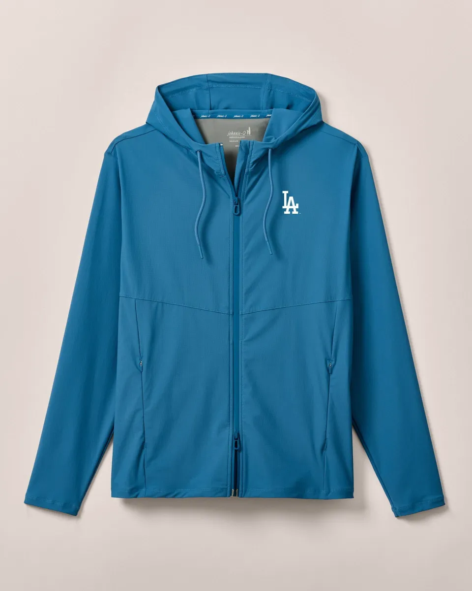Los Angeles Dodgers Marshal Featherweight Hooded Jacket sold by Johnnie-O