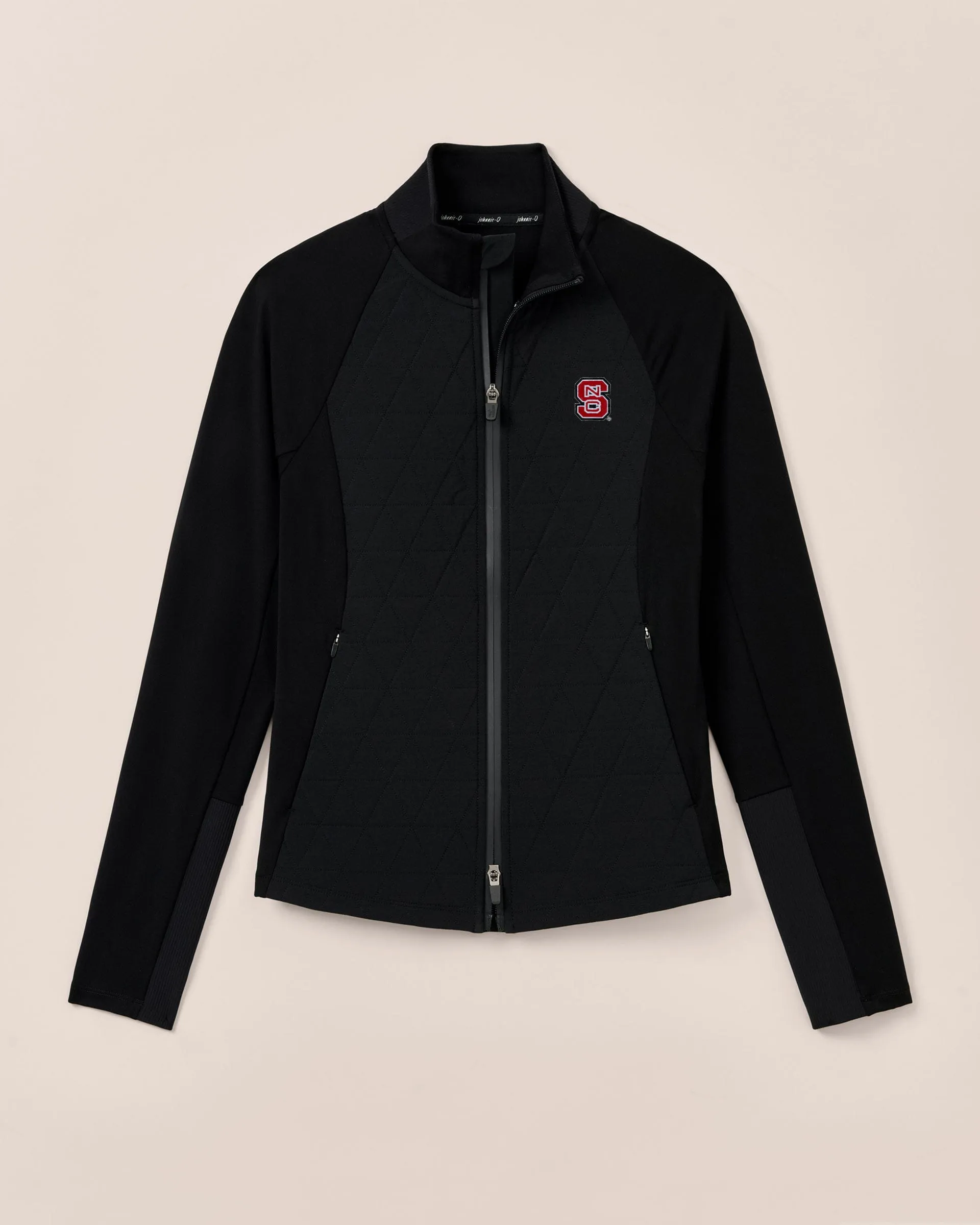 Women's NC State Hannah Performance Mixed Media Jacket - Wolf Logo sold by Johnnie-O