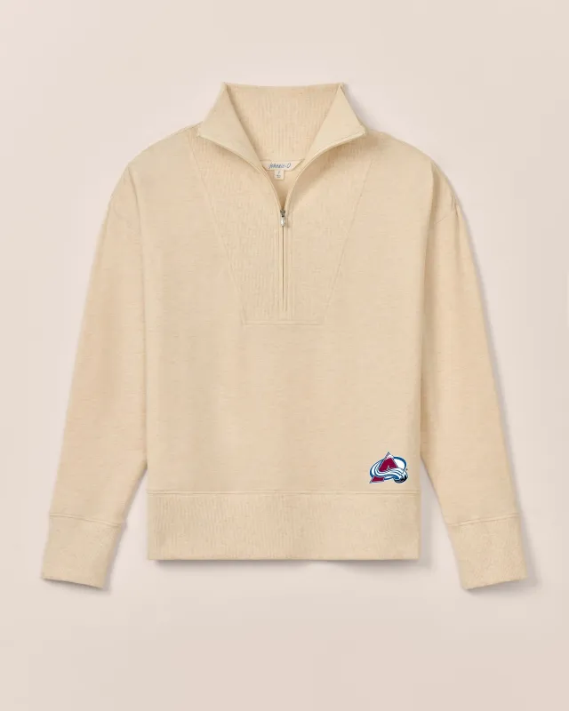 Women's Colorado Avalanche Taylor Drop Shoulder Cotton 1/4 Zip sold by Johnnie-O