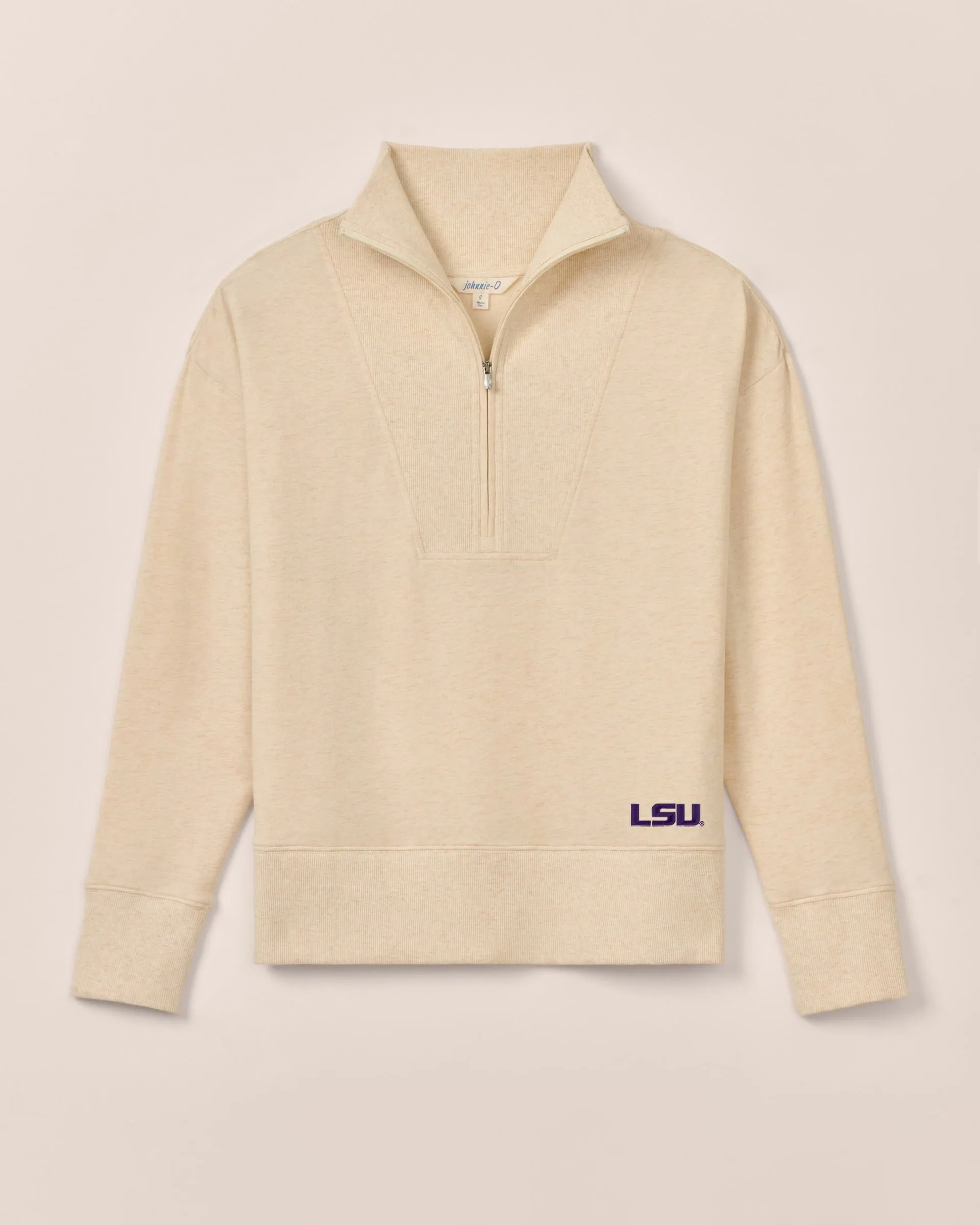 Women's Louisiana State Taylor Drop Shoulder Cotton 1/4 Zip sold by Johnnie-O