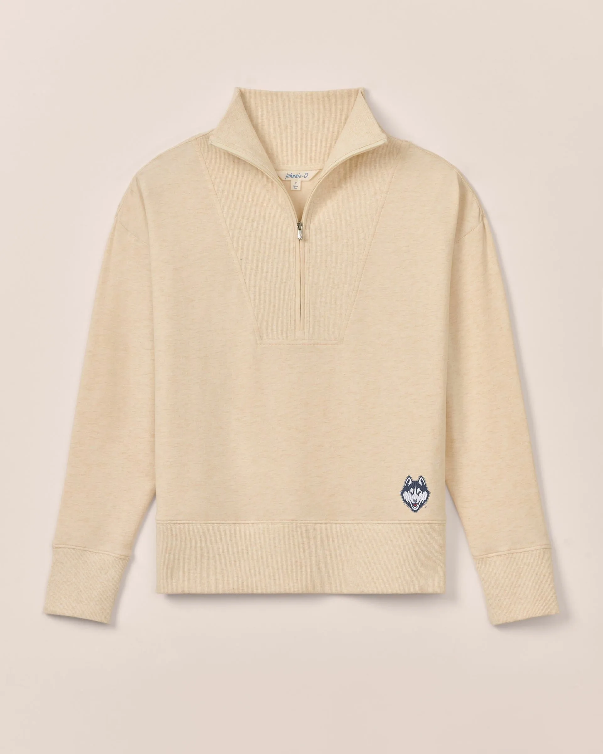 Women's UConn Taylor Drop Shoulder Cotton 1/4 Zip sold by Johnnie-O