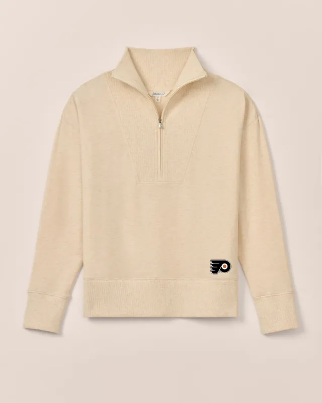 Women's Philadelphia Flyers Taylor Drop Shoulder Cotton 1/4 Zip sold by Johnnie-O