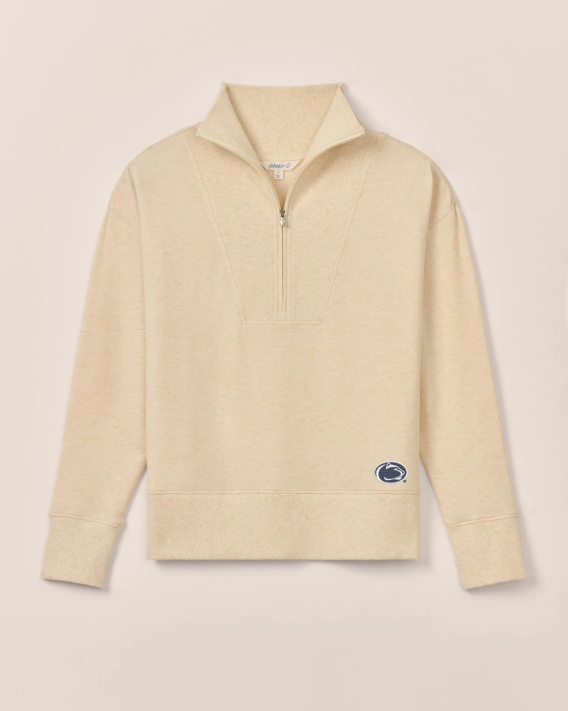 Women's Penn State Taylor Drop Shoulder Cotton 1/4 Zip sold by Johnnie-O