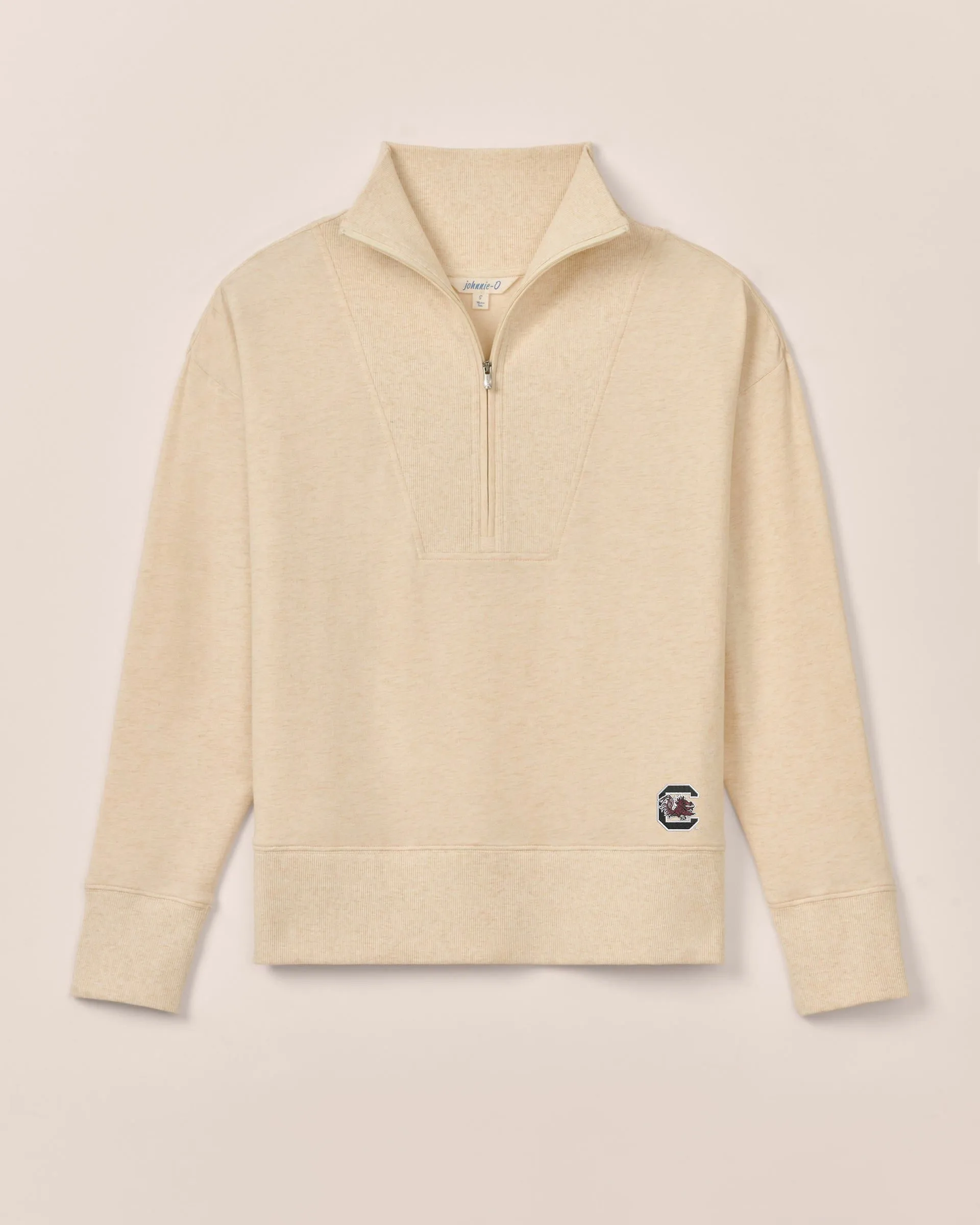 Women's South Carolina Taylor Drop Shoulder Cotton 1/4 Zip sold by Johnnie-O
