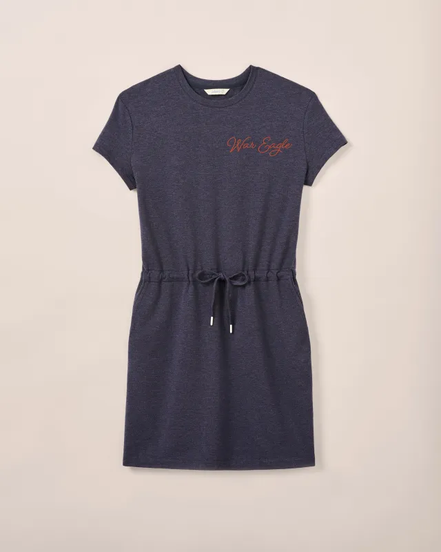 Women's Auburn Joelle Knit T-Shirt Dress - War Eagle Logo sold by Johnnie-O