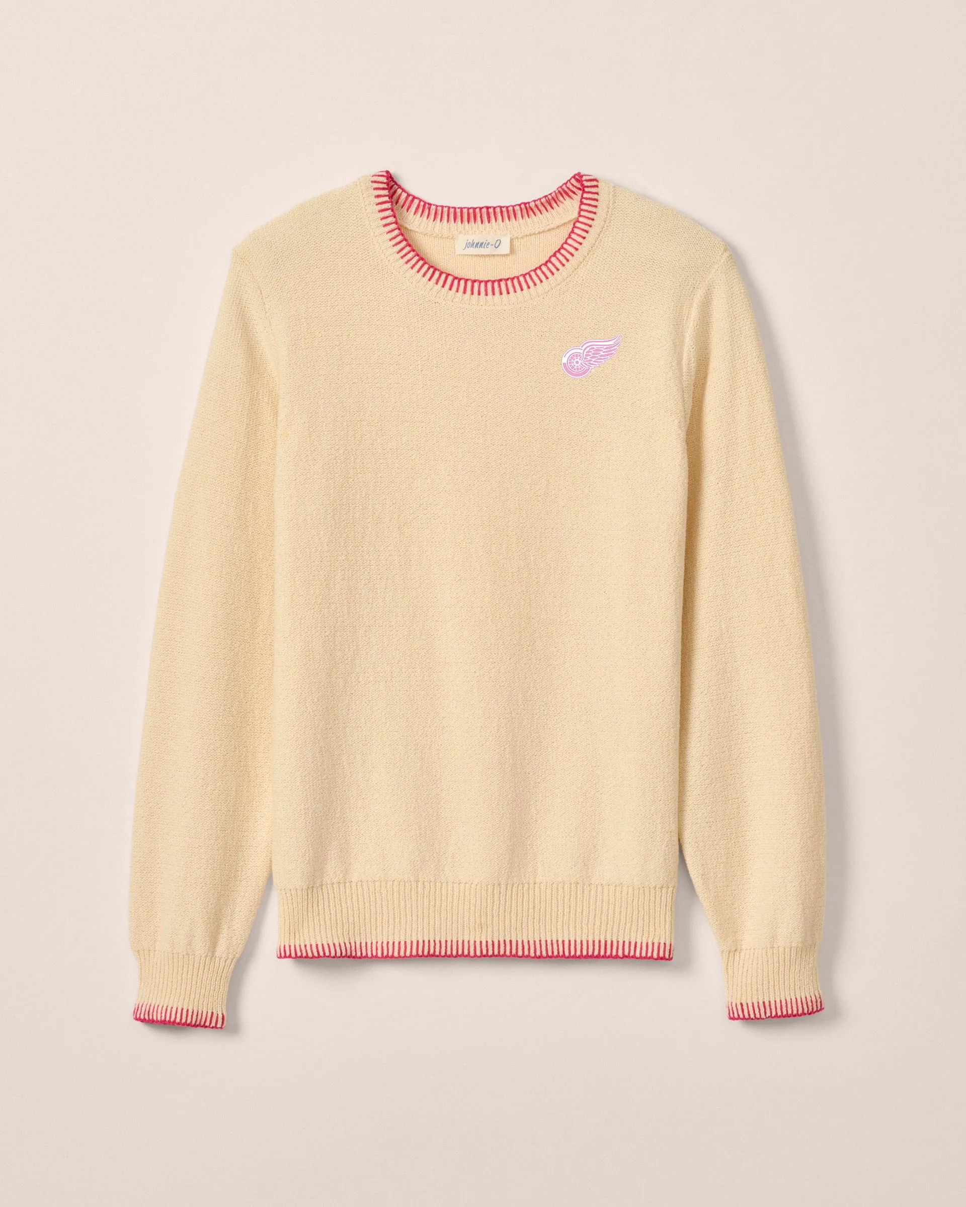 Women's Detroit Redwings Blanche Cotton Blend Crewneck Sweater sold by Johnnie-O