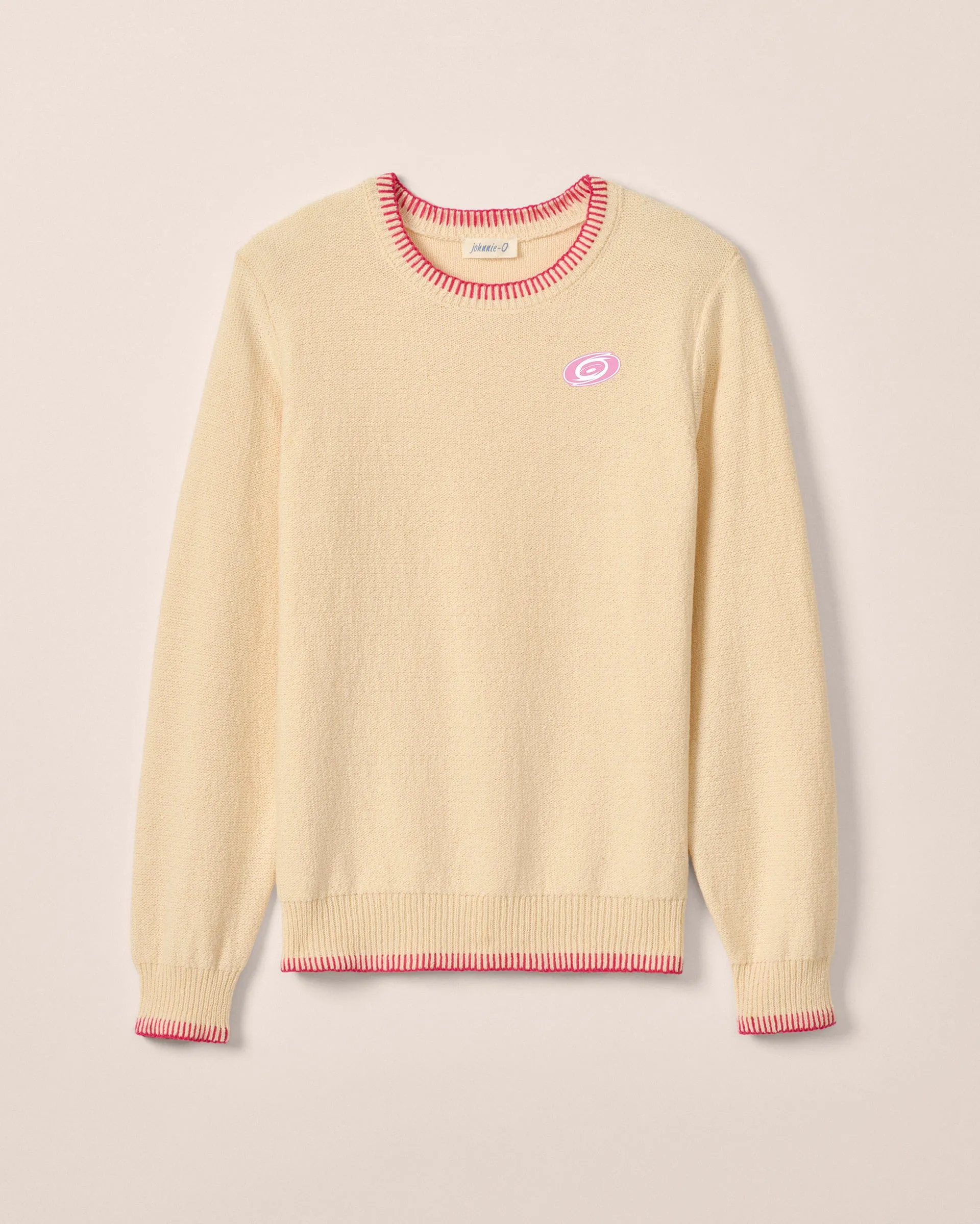 Women's Carolina Hurricanes Blanche Cotton Blend Crewneck Sweater sold by Johnnie-O