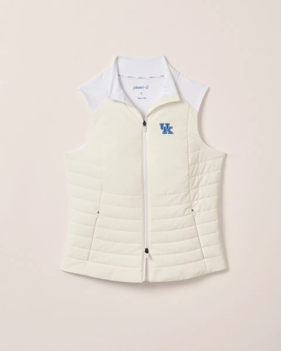 Women's Kentucky Victoria Performance Mixed Media Vest sold by Johnnie-O