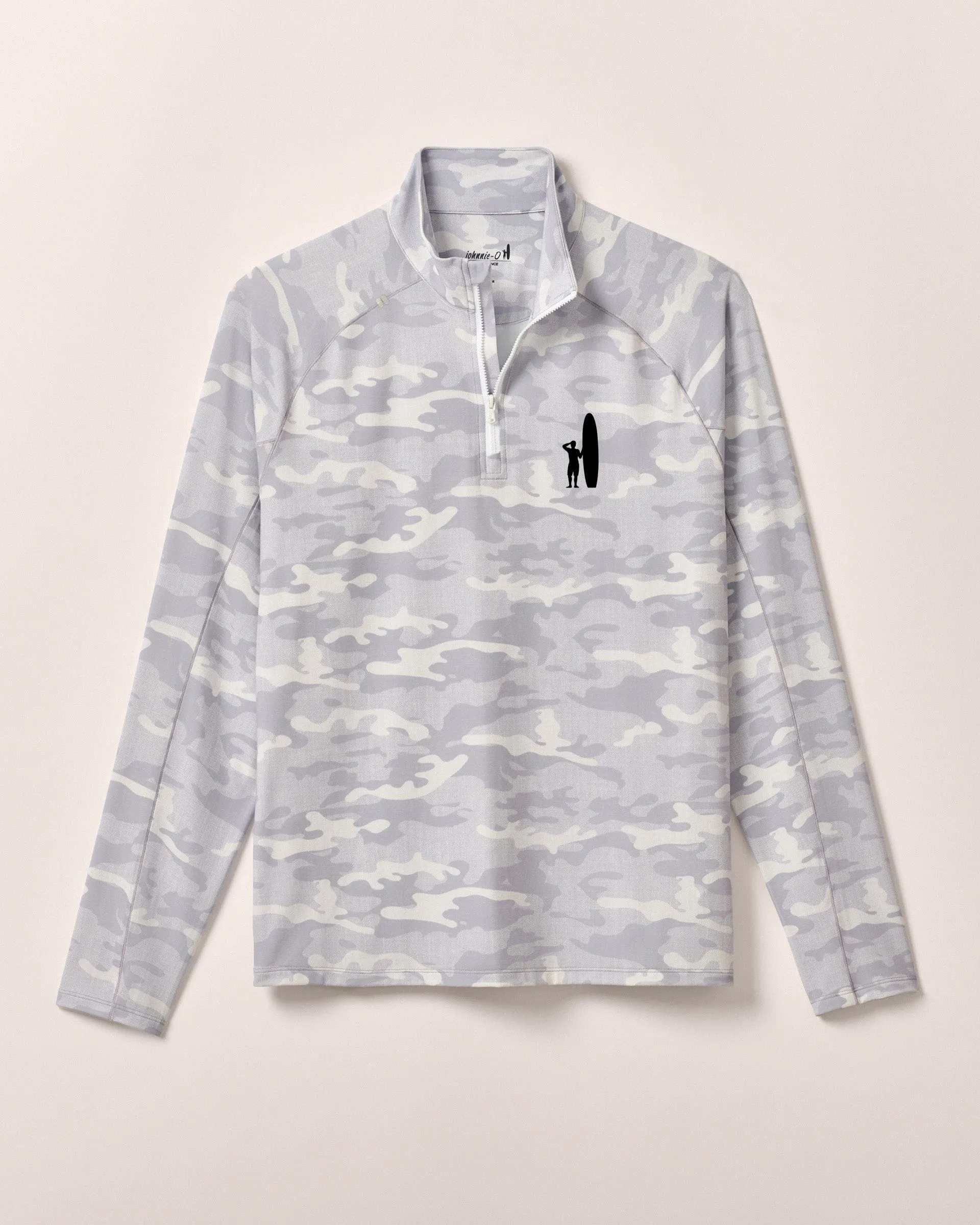 Custom Surfer Logo Patton Performance Camo 1/4 Zip Pullover sold by Johnnie-O