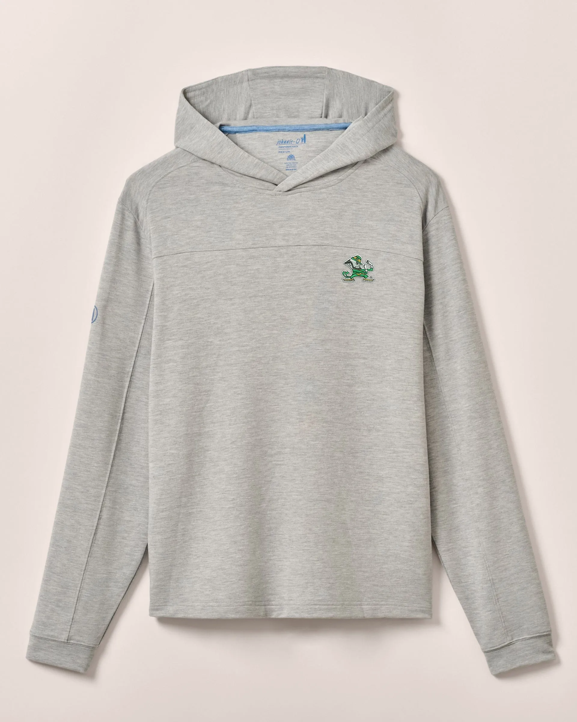 Notre Dame Remmy Lightweight Performance Hoodie - Leprechaun Logo sold by Johnnie-O product image thumbnail 4
