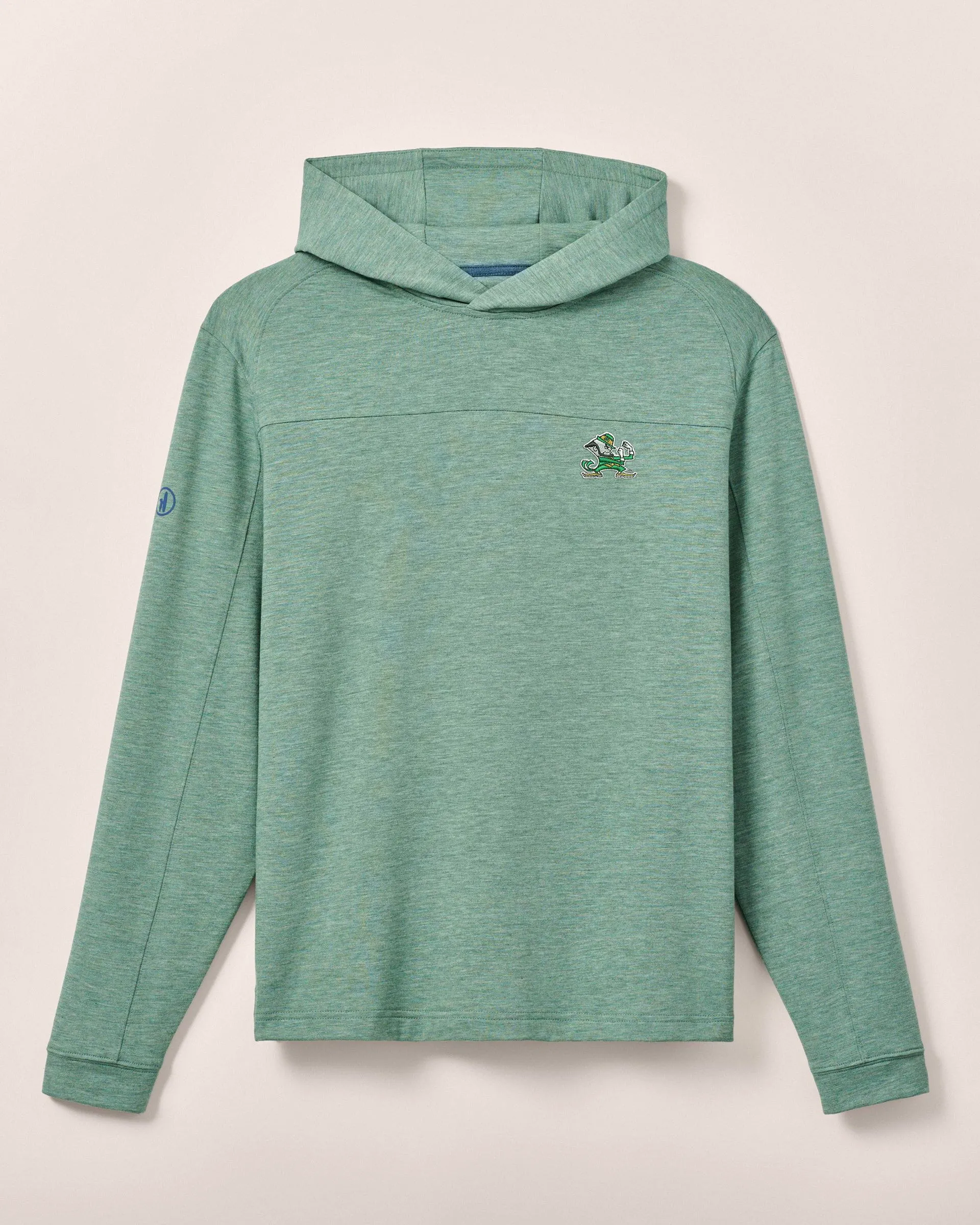 Notre Dame Remmy Lightweight Performance Hoodie - Leprechaun Logo sold by Johnnie-O