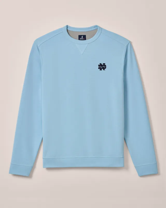 Notre Dame Reilly Dri-Release Crewneck Sweatshirt made by Johnnie-O