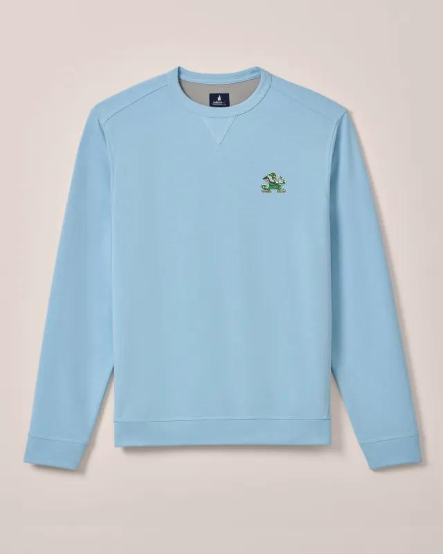 Notre Dame Reilly Dri-Release Crewneck Sweatshirt - Leprechaun Logo sold by Johnnie-O