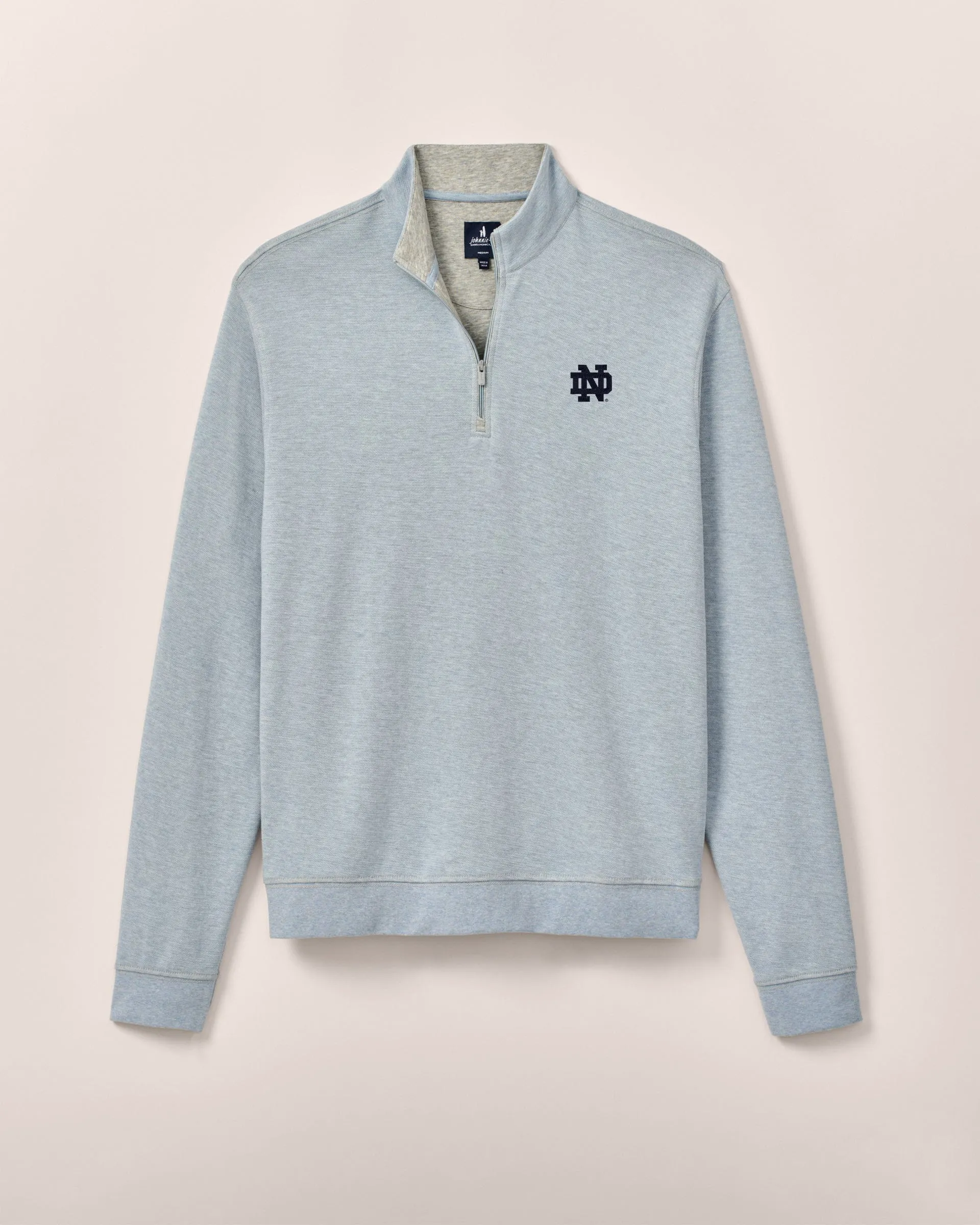 Notre Dame Hanks "Lightweight Sully" 1/4 Zip Pullover sold by Johnnie-O