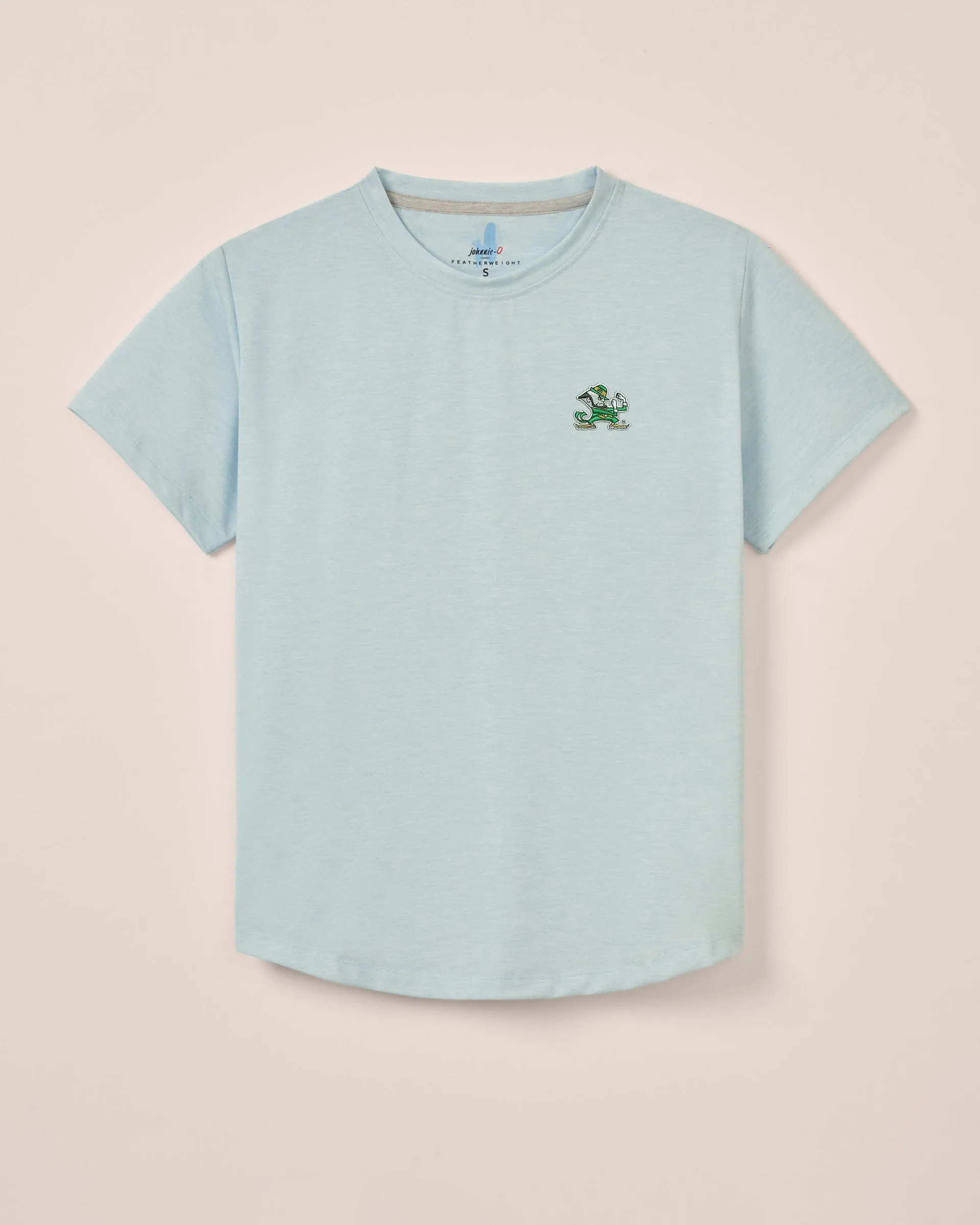 Women's Notre Dame Course Performance T-Shirt - Leprechaun Logo sold by Johnnie-O