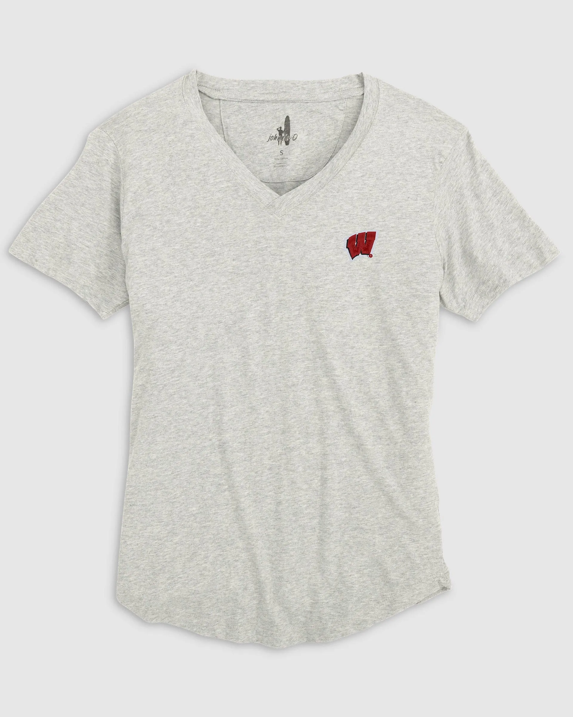 Women's Wisconsin Merediths V-Neck T-Shirt sold by Johnnie-O